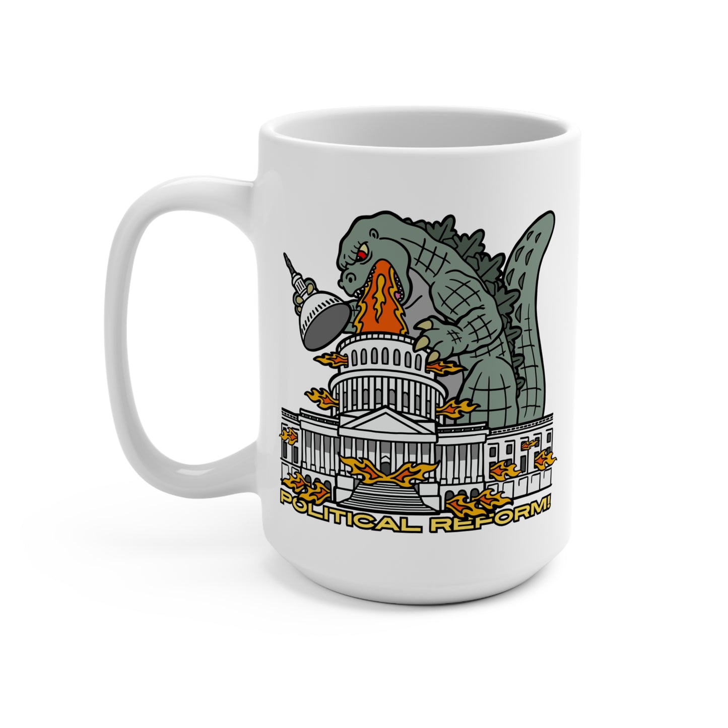 Godzilla - Political Reform! 15oz. mug