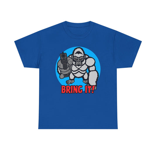 Gorilla with a Glock! Unisex Heavy Cotton Tee (Funny Gorilla)