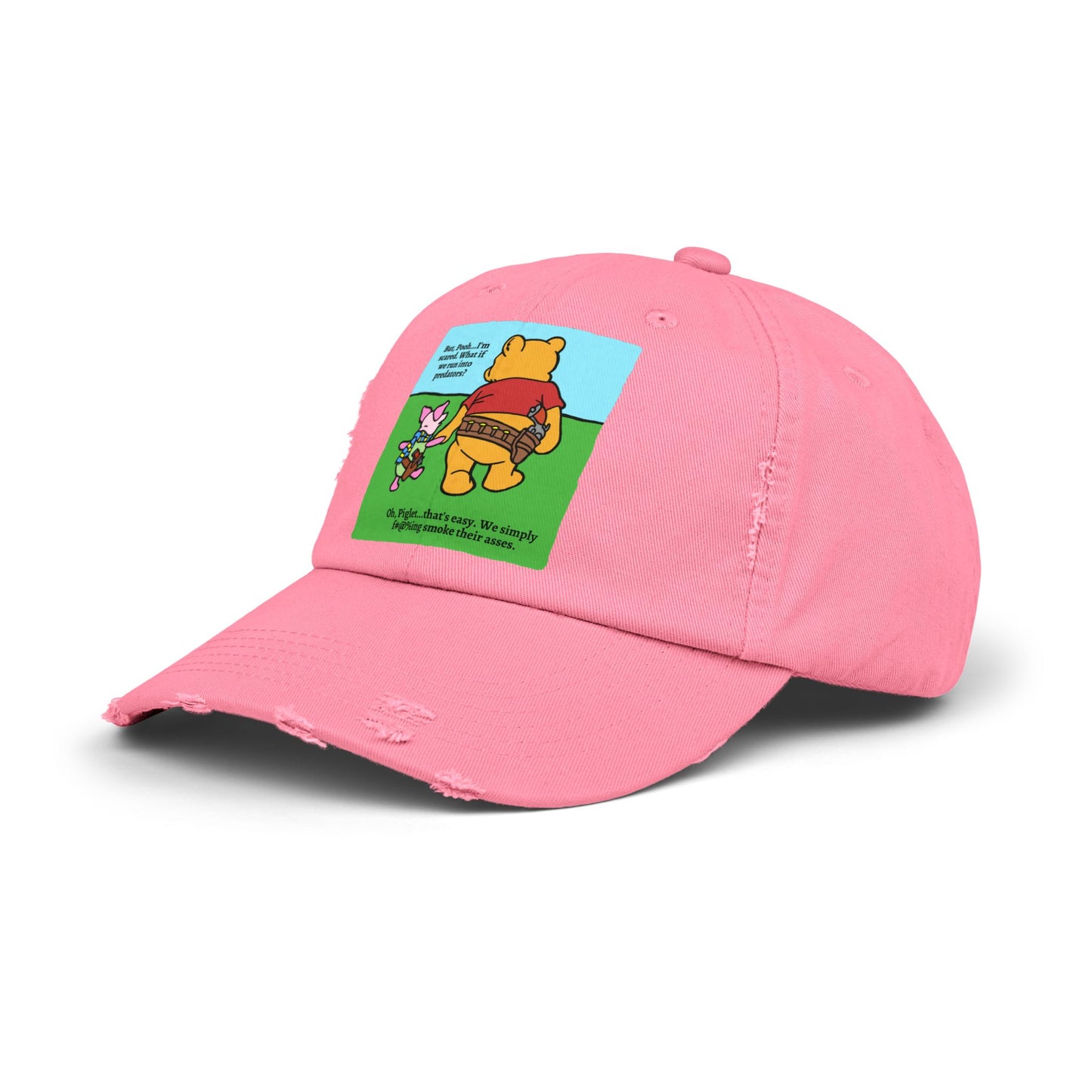 Pew & Piglet! Unisex Distressed Cap