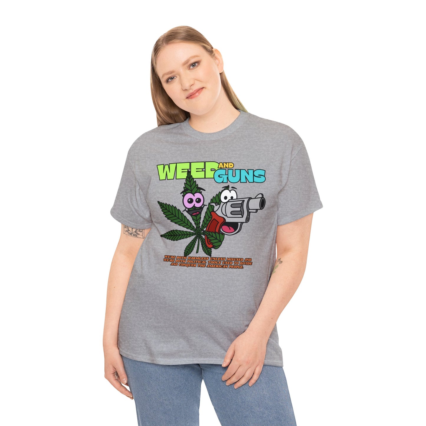 Weed & Guns! Unisex Heavy Cotton Tee