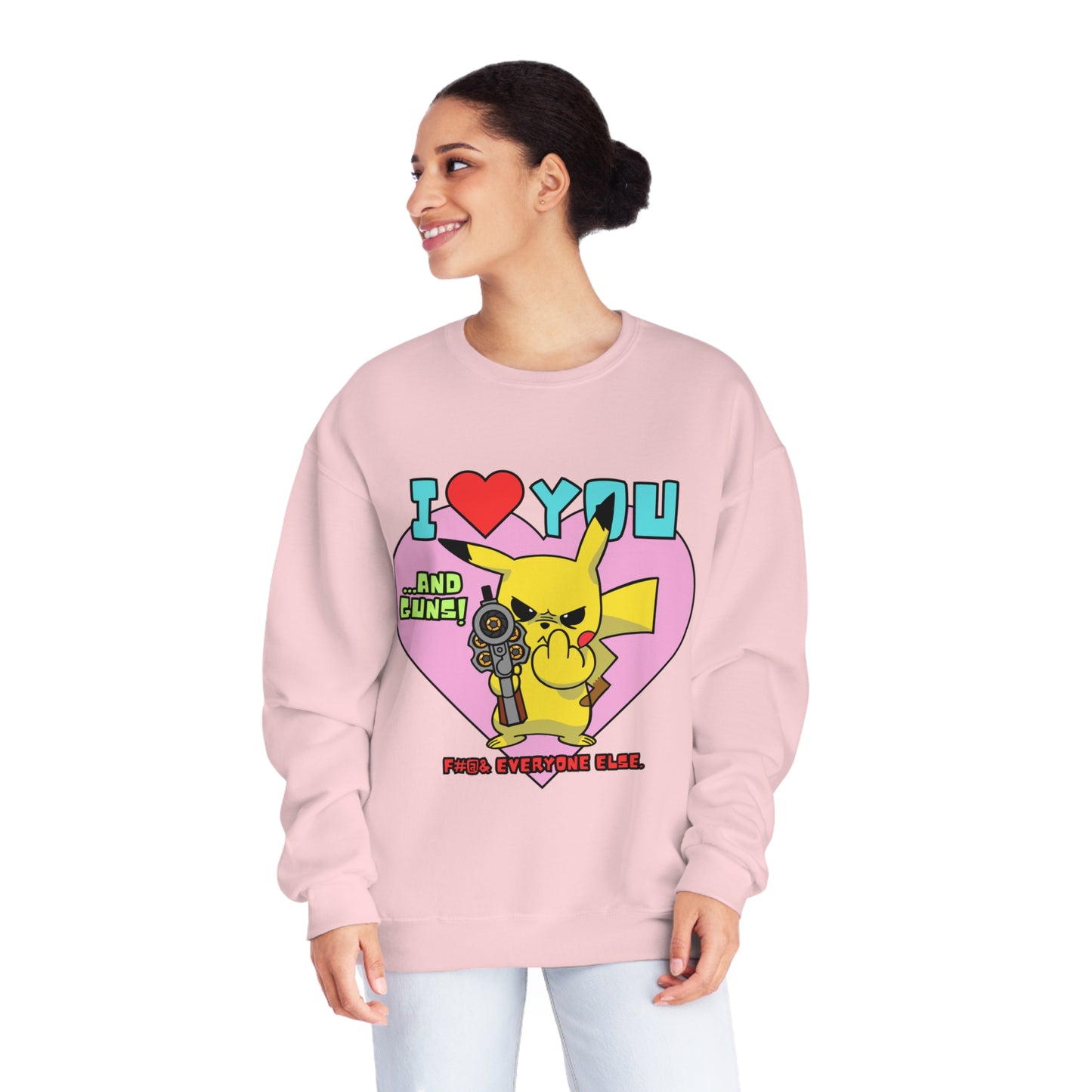 I Love You & Guns! Unisex NuBlend® Crewneck Sweatshirt