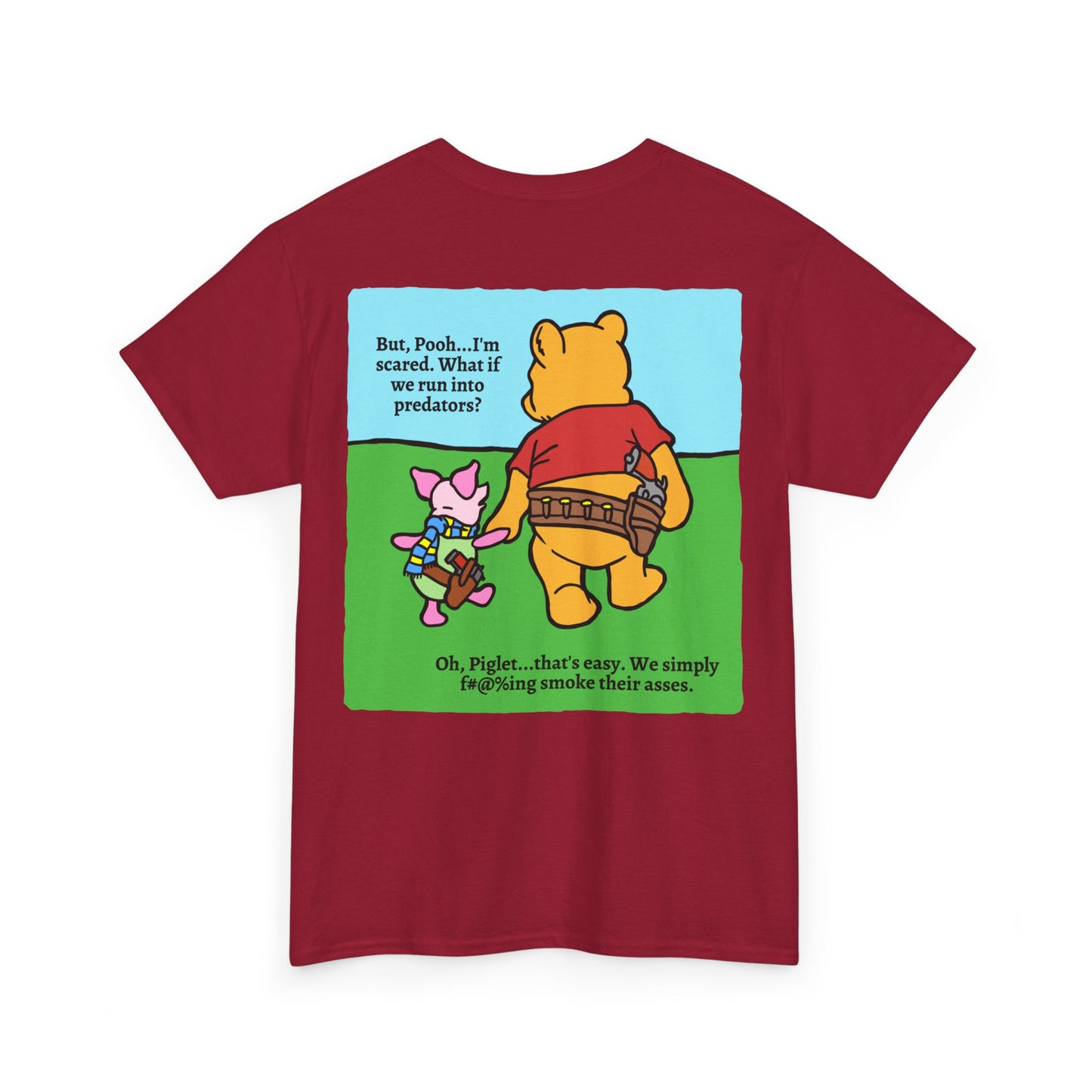 Pew & Piglet! (backside print) Unisex Heavy Cotton Tee