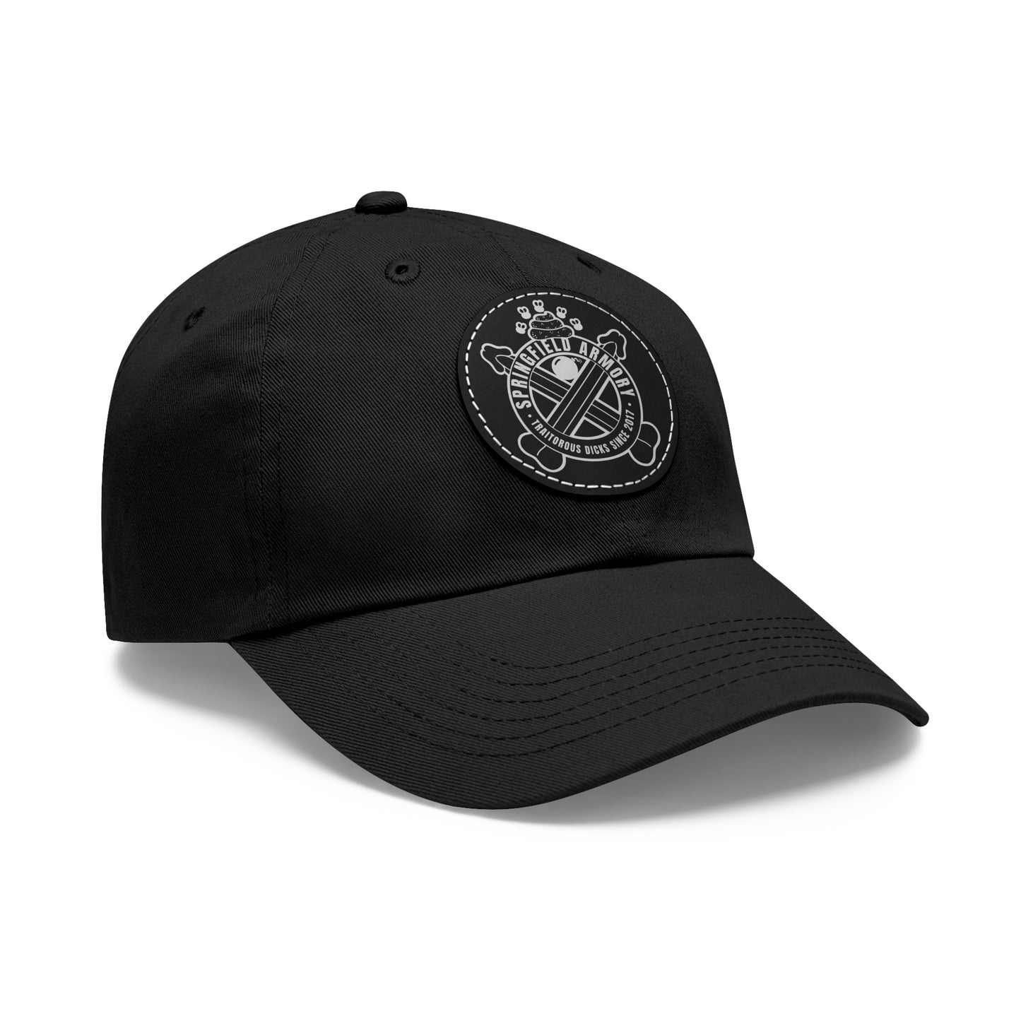 Springfield Dicks! Dad Hat with Leather Patch (Round)