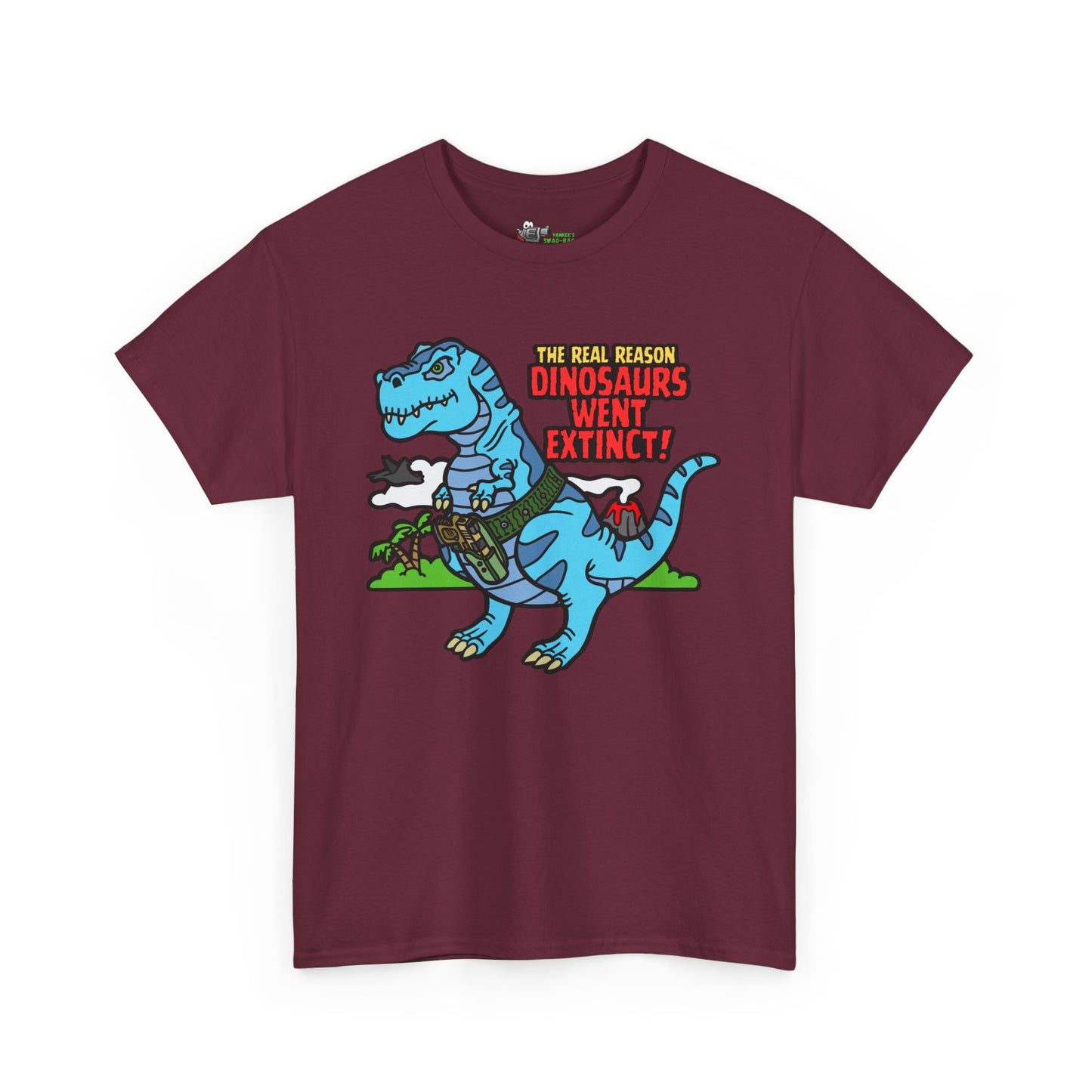 How Dinosaurs Went Extinct! Unisex Heavy Cotton Tee