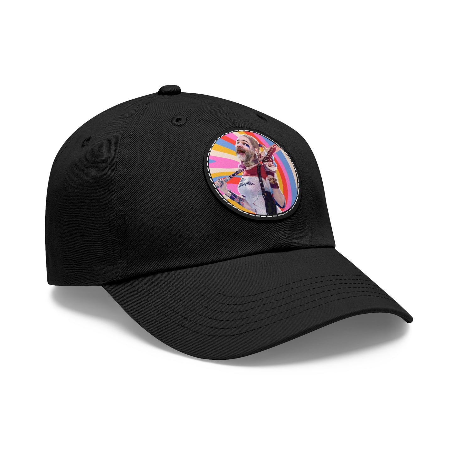 Harley! Dad Hat with Leather Patch (Round)