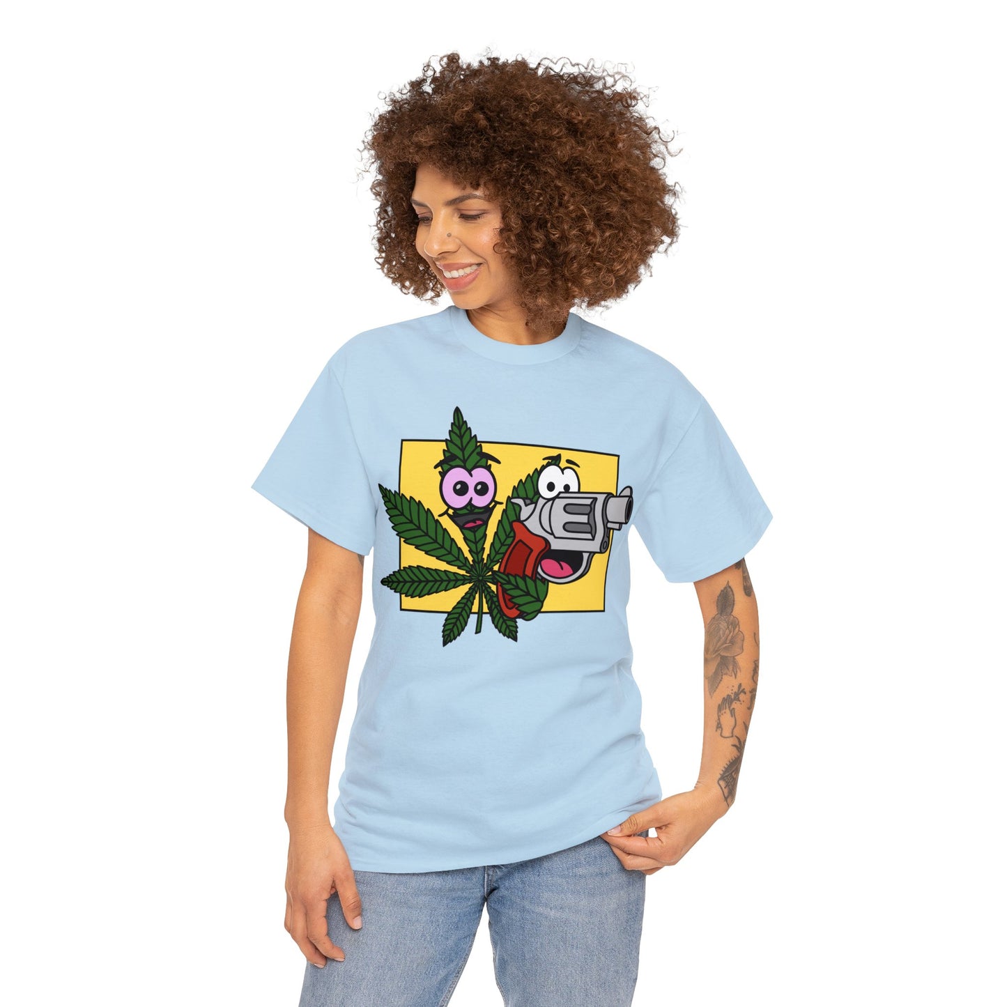 Weed & Guns! (No Text) Unisex Heavy Cotton Tee
