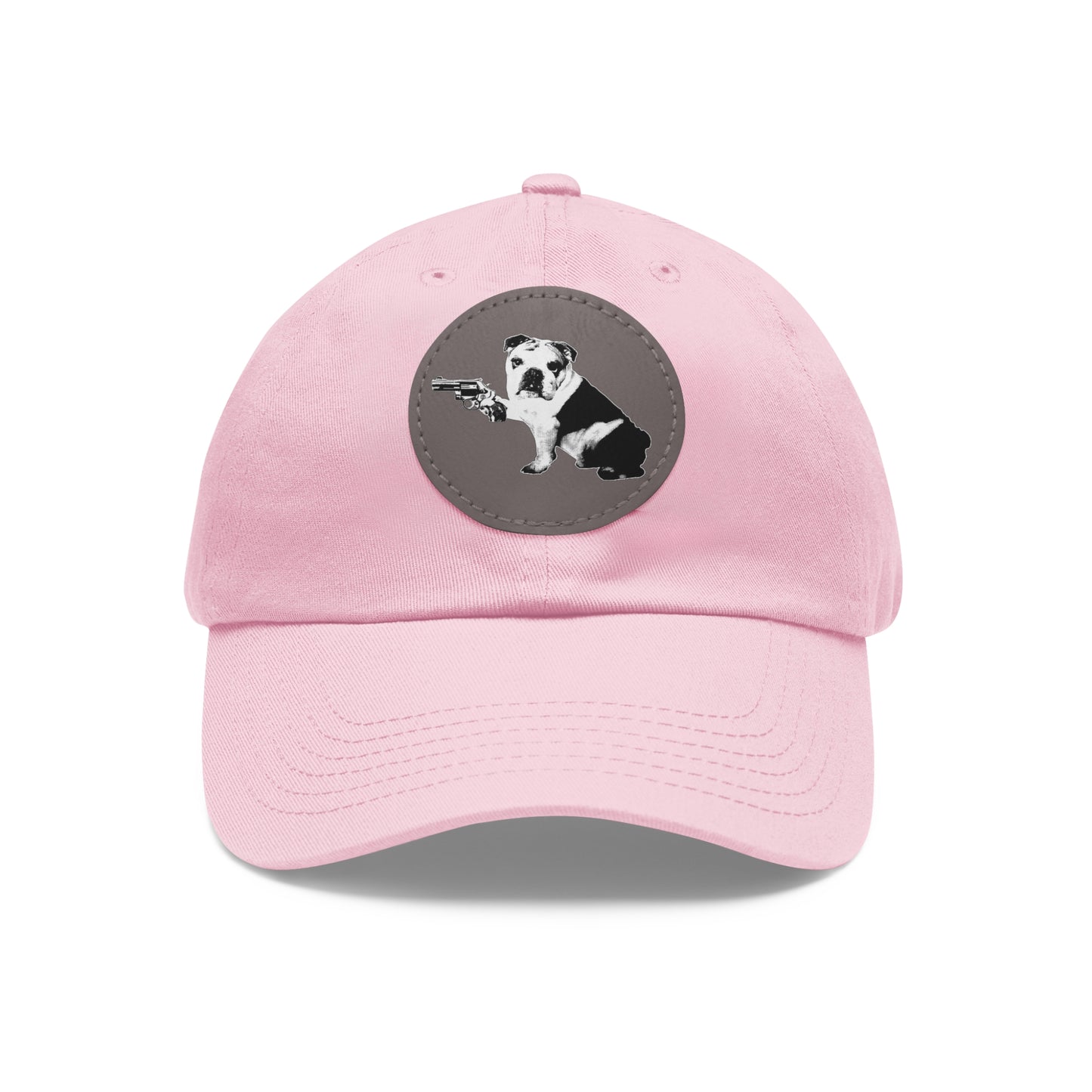 Mavis (Bullpup) Dad Hat with Leather Patch (Round)