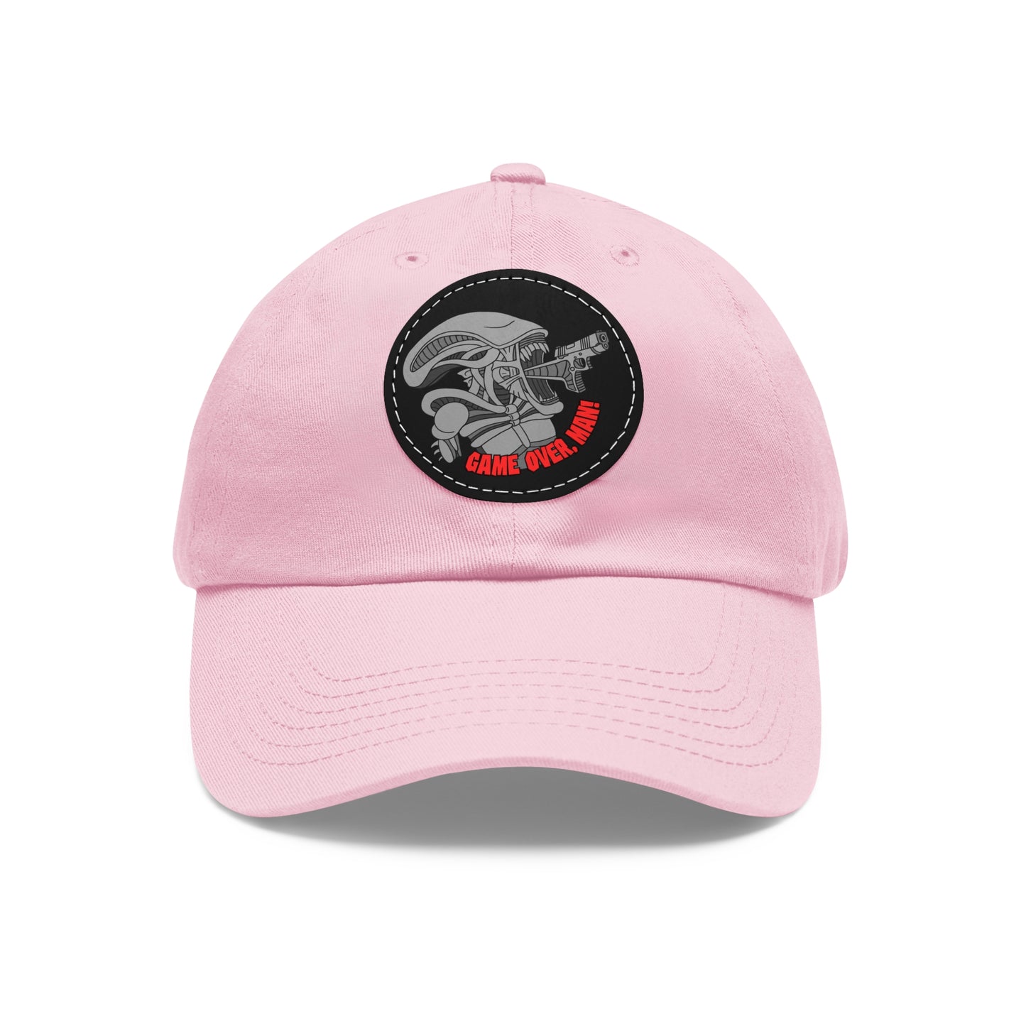 Game Over, Man! Dad Hat with Leather Patch (Round)