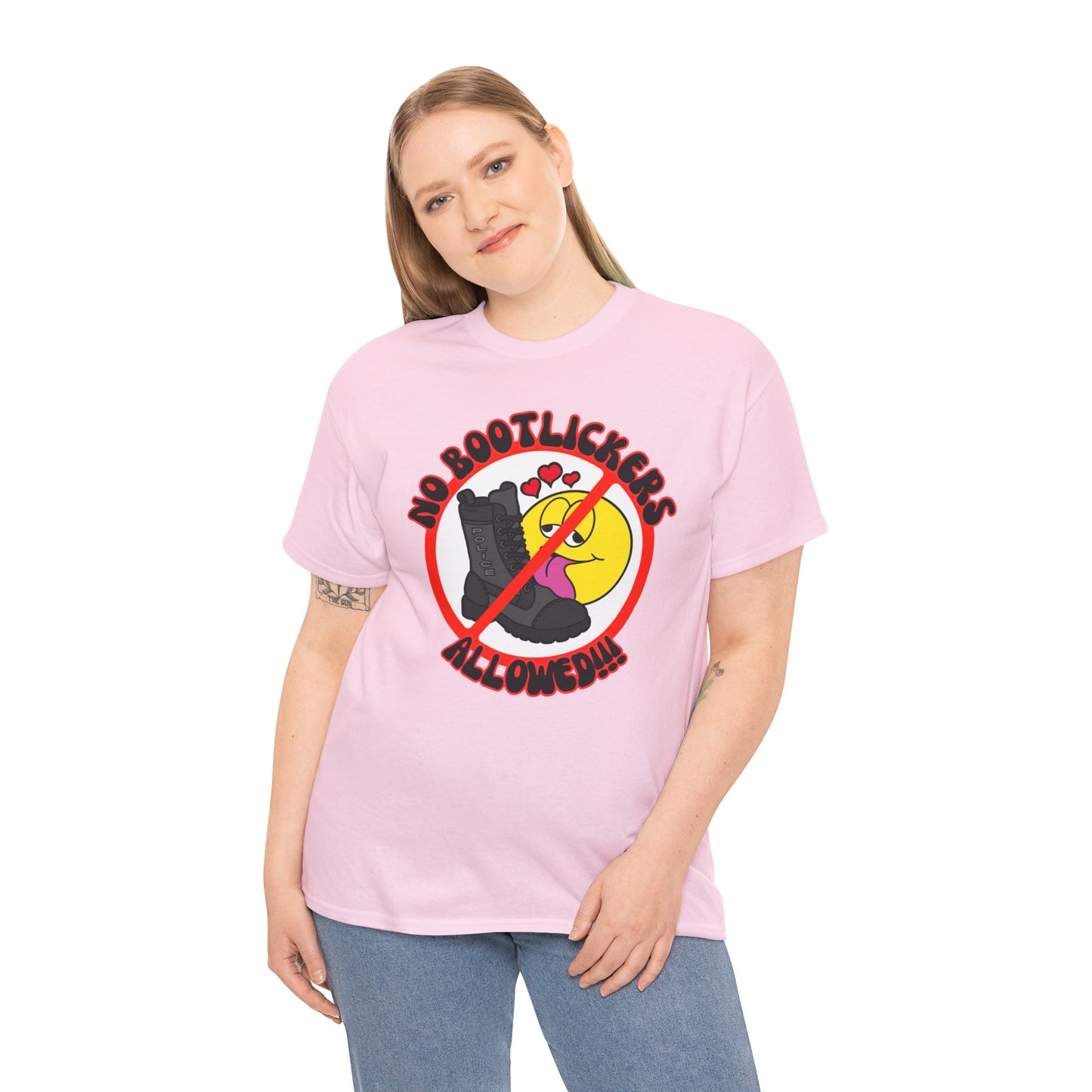 No Bootlickers Allowed! Unisex Heavy Cotton Tee