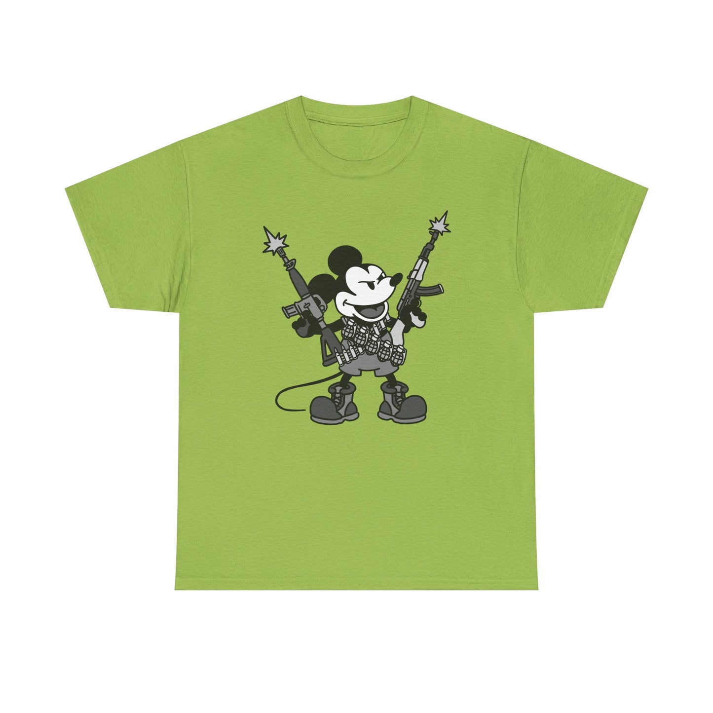 Mickey Mouse Armed Graphic Tee - Unisex Cotton T-Shirt