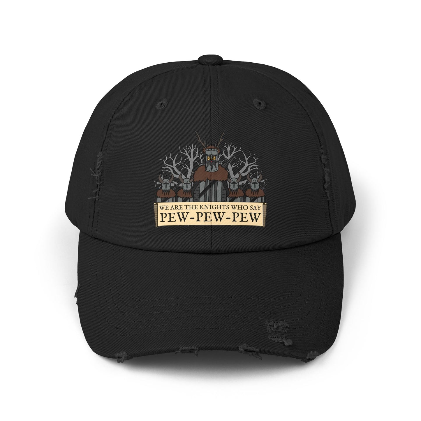 Knights of Pew! Unisex Distressed Cap