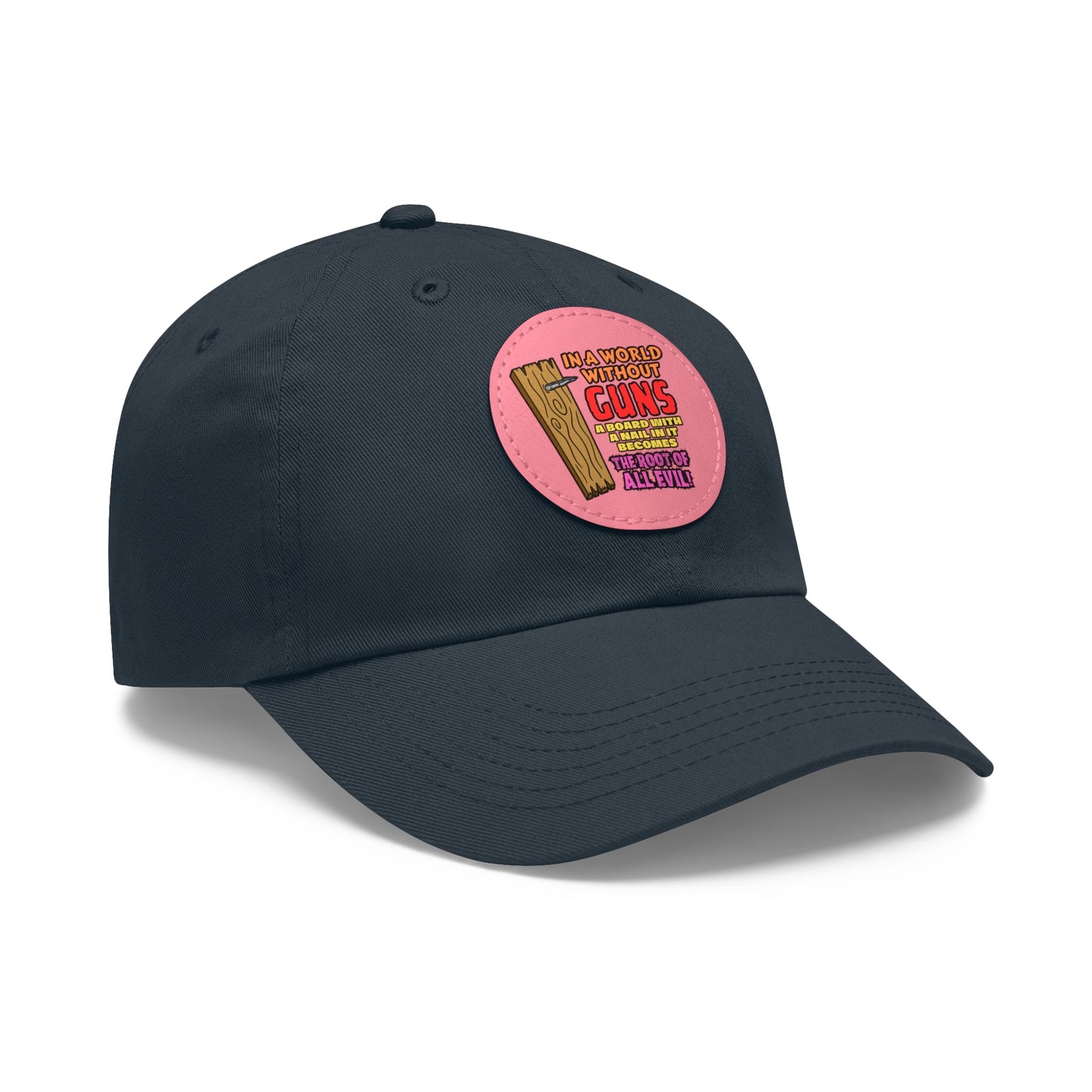 Root of All Evil! Dad Hat with Leather Patch (Round)