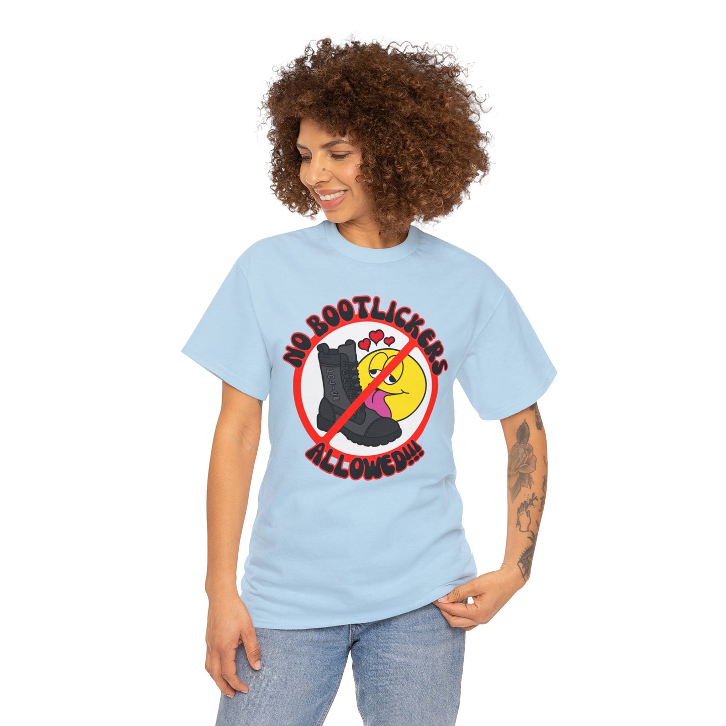 No Bootlickers Allowed! Unisex Heavy Cotton Tee
