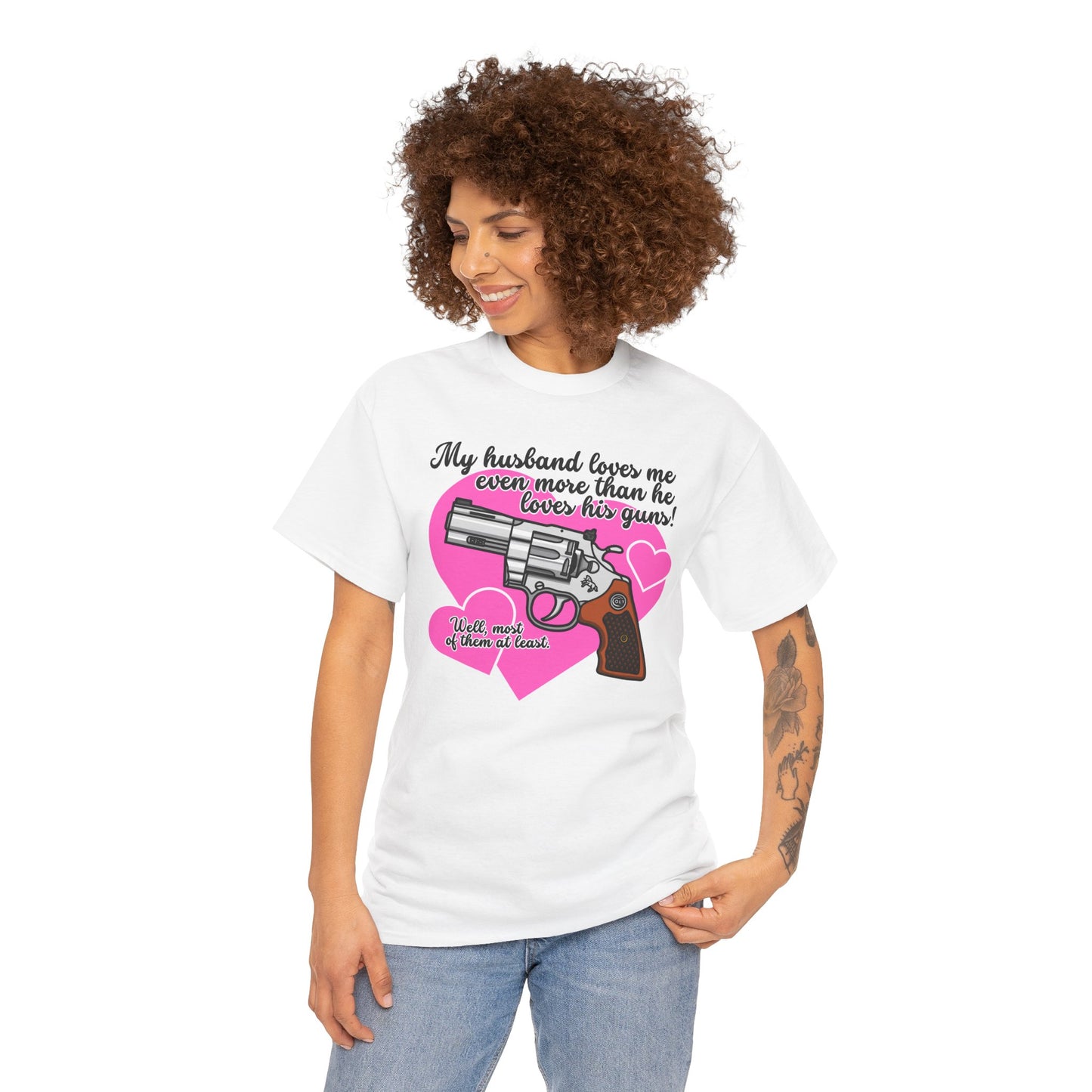 My Husband Loves Me...! Unisex Heavy Cotton Tee