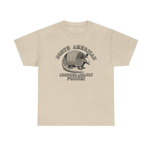 Armored Assault Possum! Unisex Heavy Cotton Tee