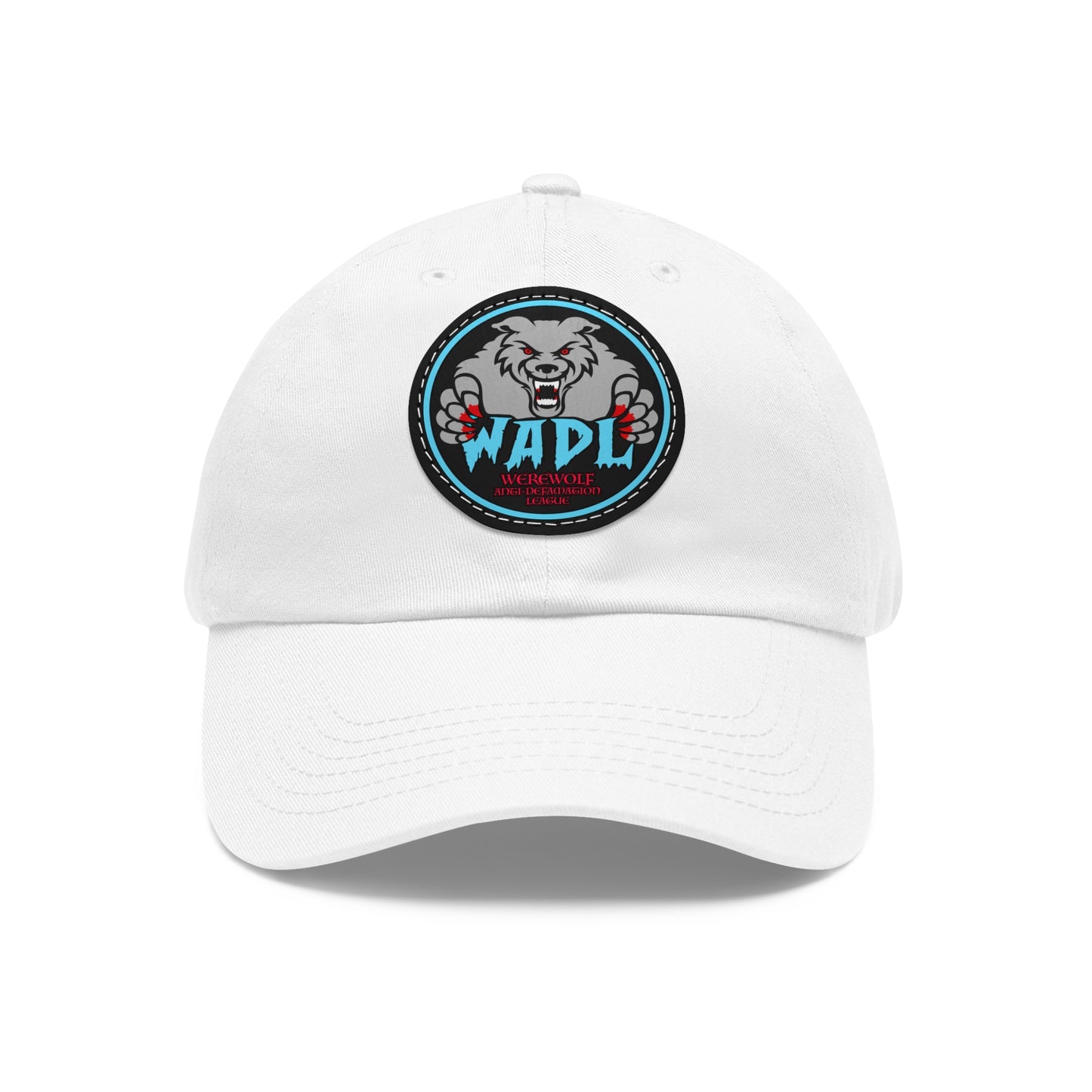 W.A.D.L. Dad Hat with Leather Patch (Round)