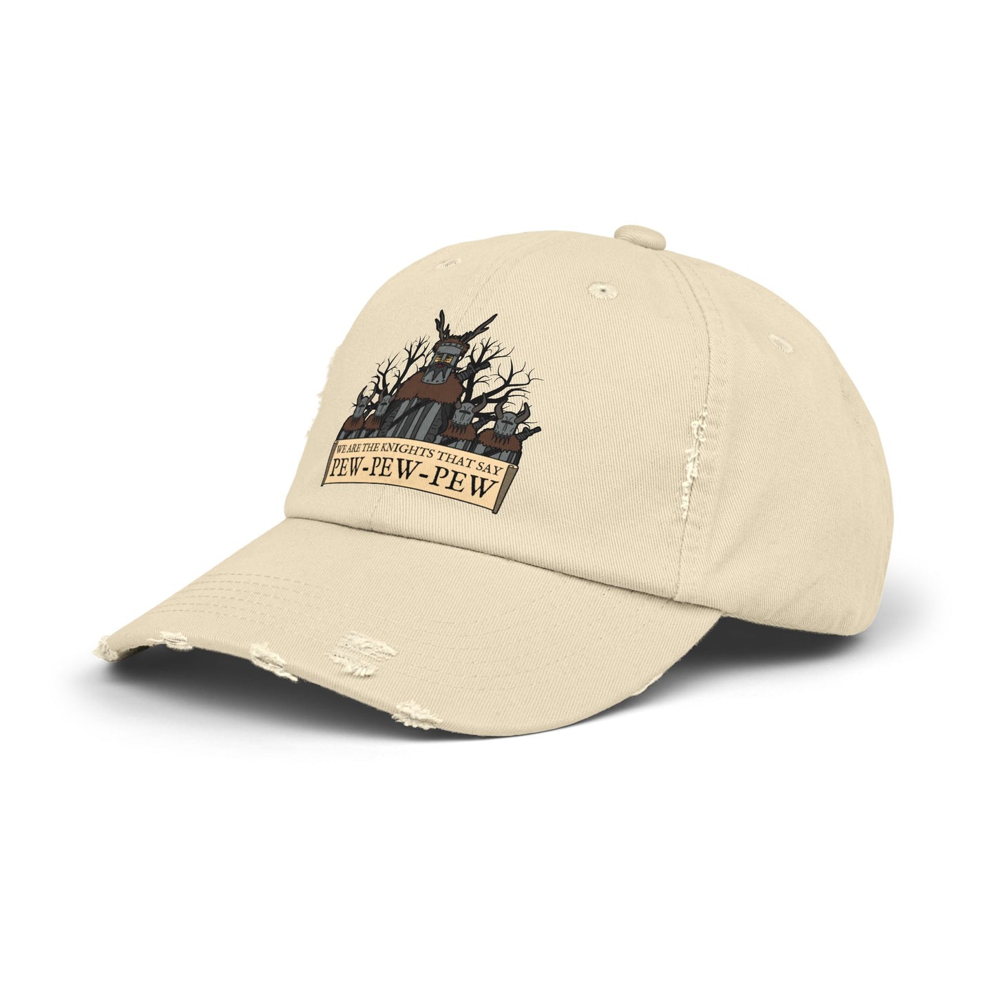 Knights of Pew! Unisex Distressed Cap