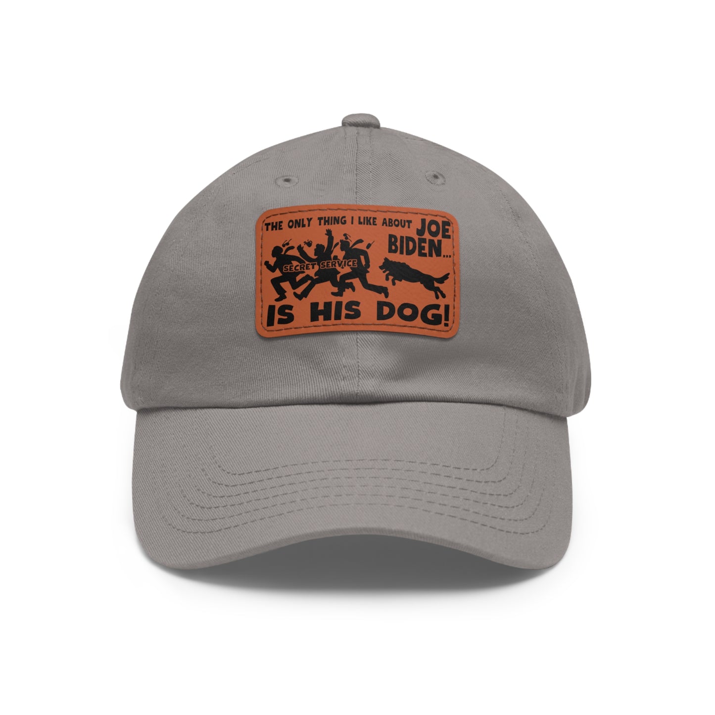 What I Like About Biden! Dad Hat with Leather Patch (Rectangle)