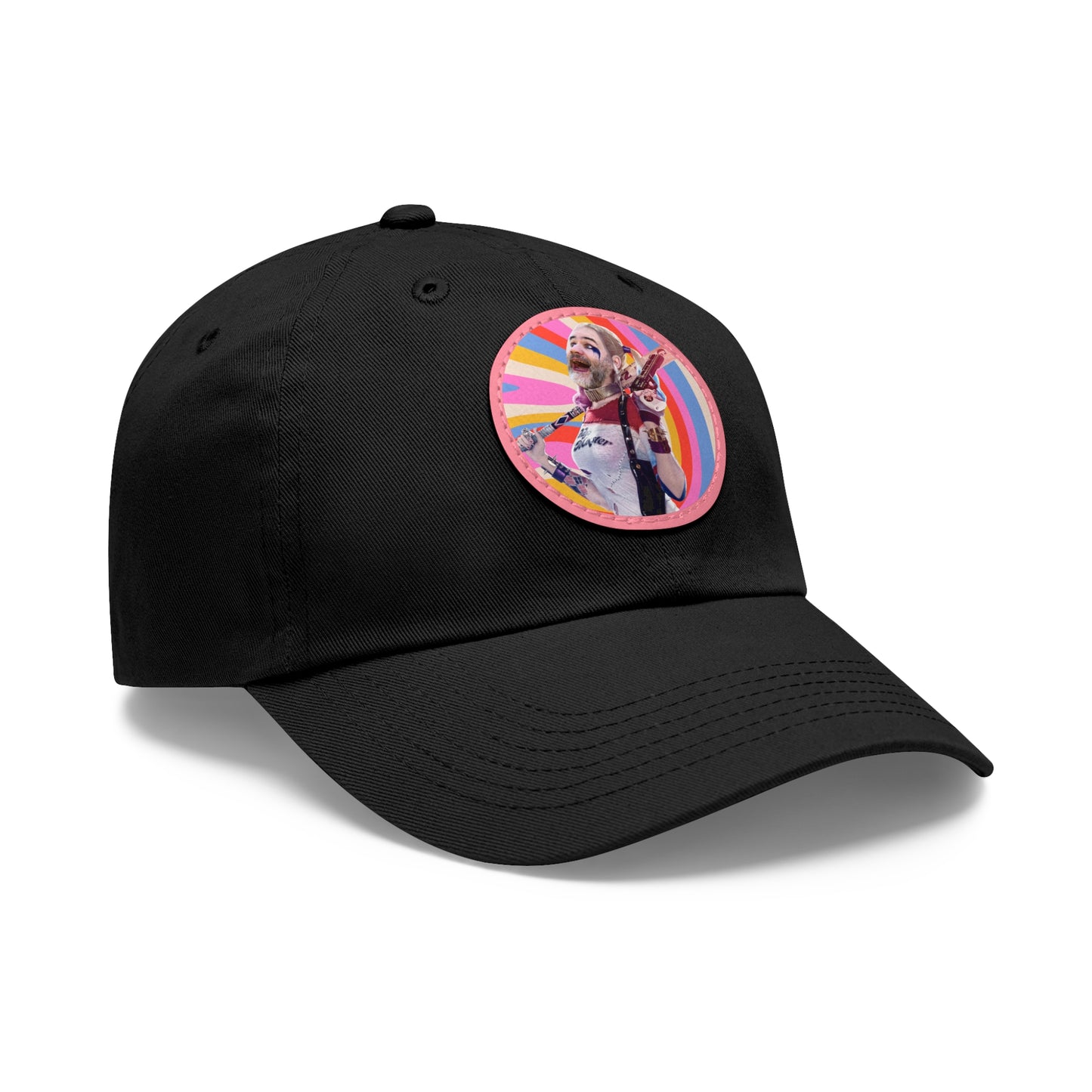 Harley! Dad Hat with Leather Patch (Round)