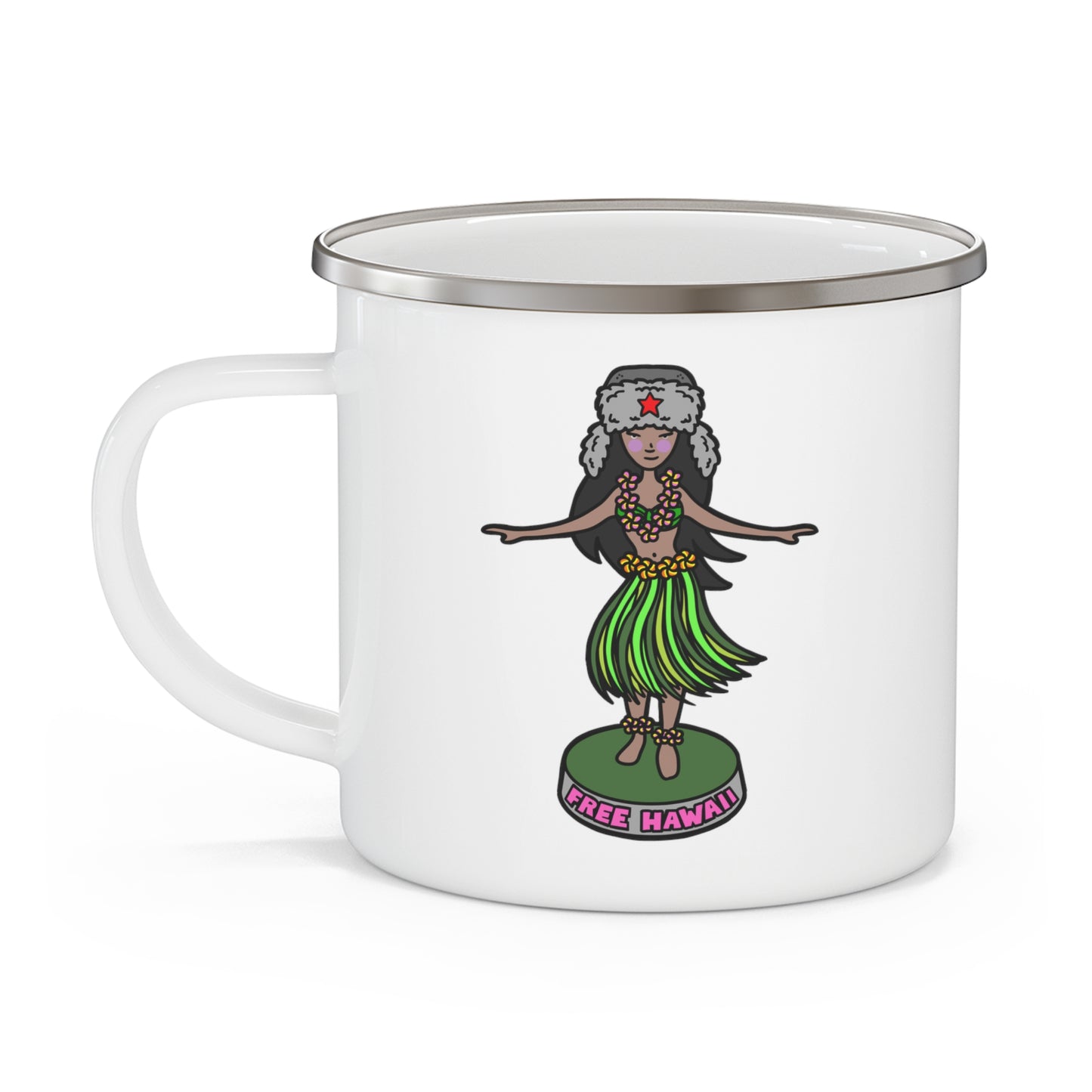 Free Hawaii! Enamel Camping Mug