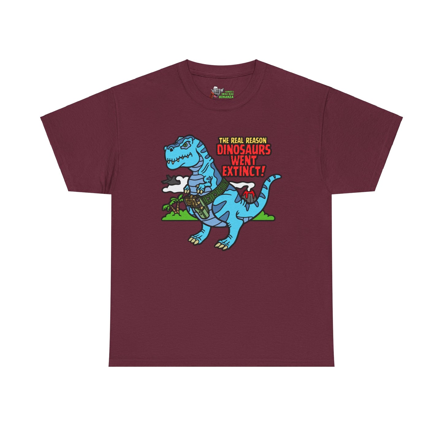 How Dinosaurs Went Extinct! Unisex Heavy Cotton Tee