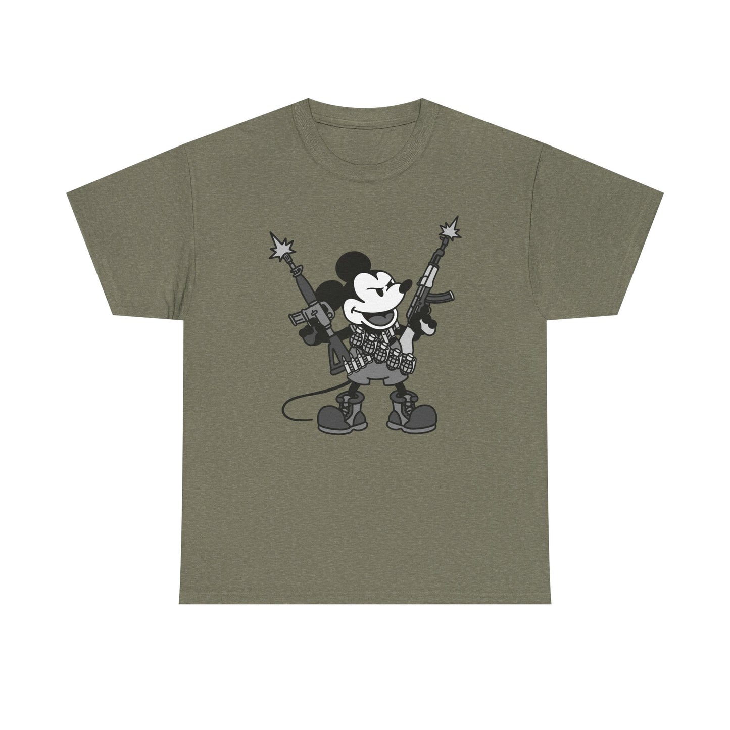 Mickey Mouse Armed Graphic Tee - Unisex Cotton T-Shirt
