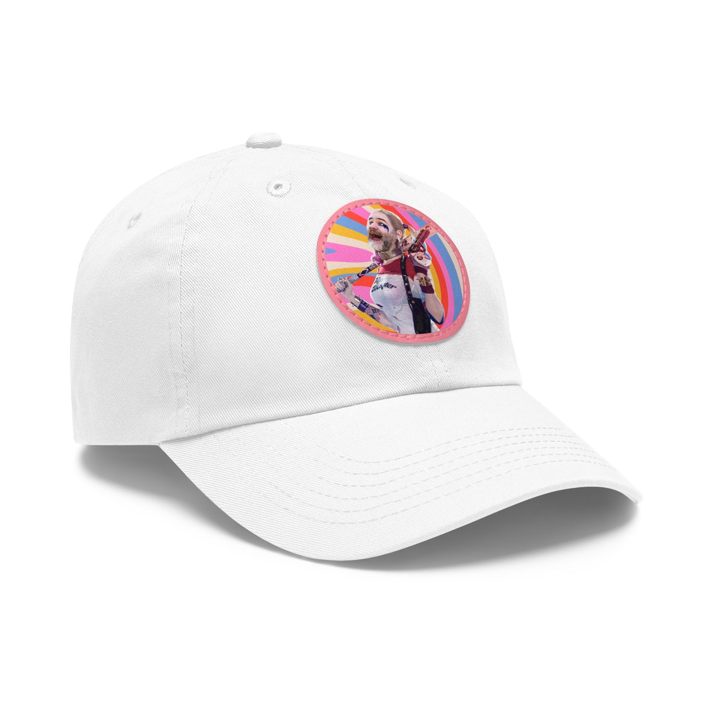 Harley! Dad Hat with Leather Patch (Round)