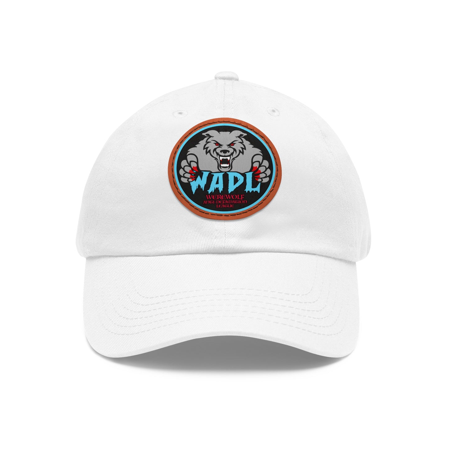 W.A.D.L. Dad Hat with Leather Patch (Round)