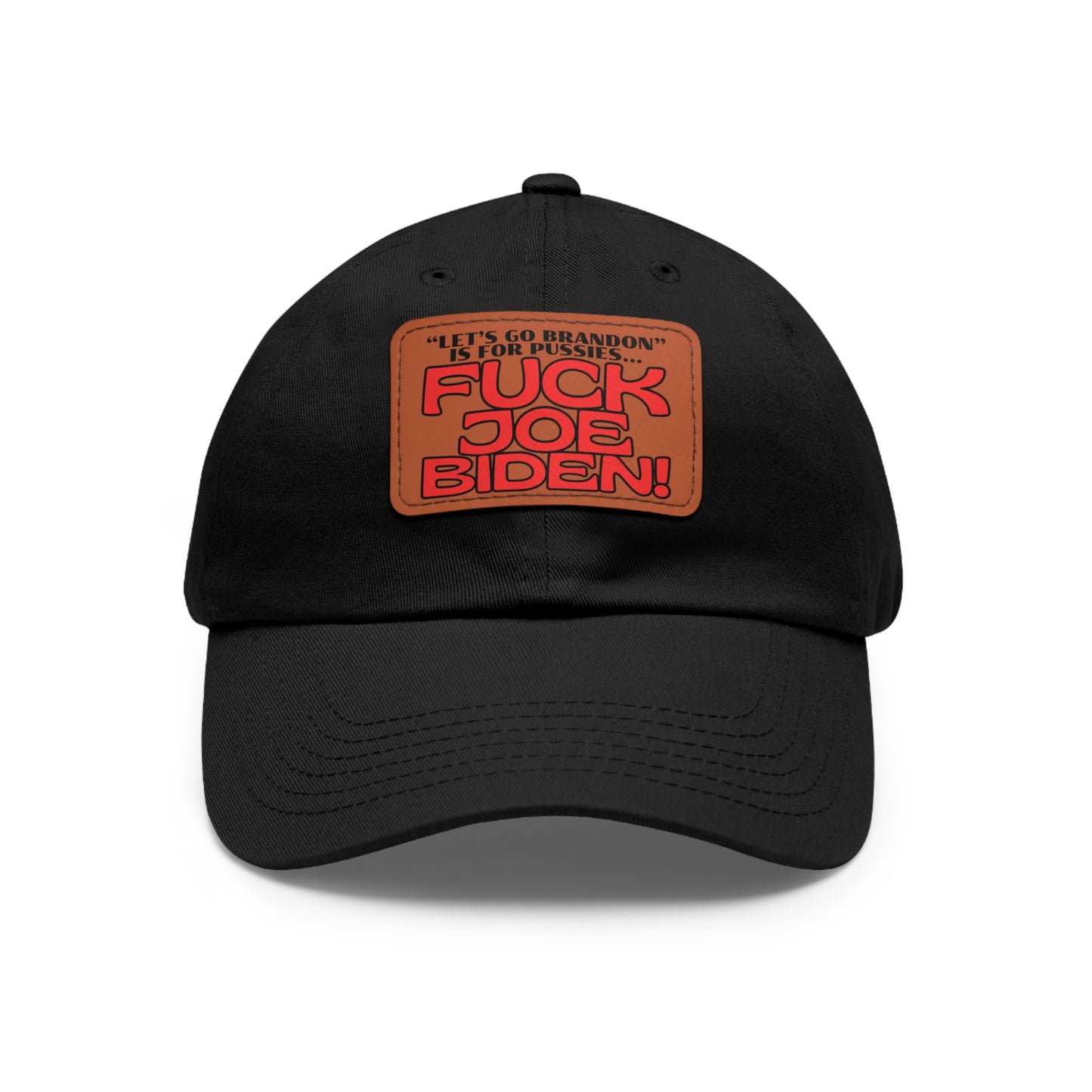 F' Joe Biden! Dad Hat with Leather Patch (Rectangle)