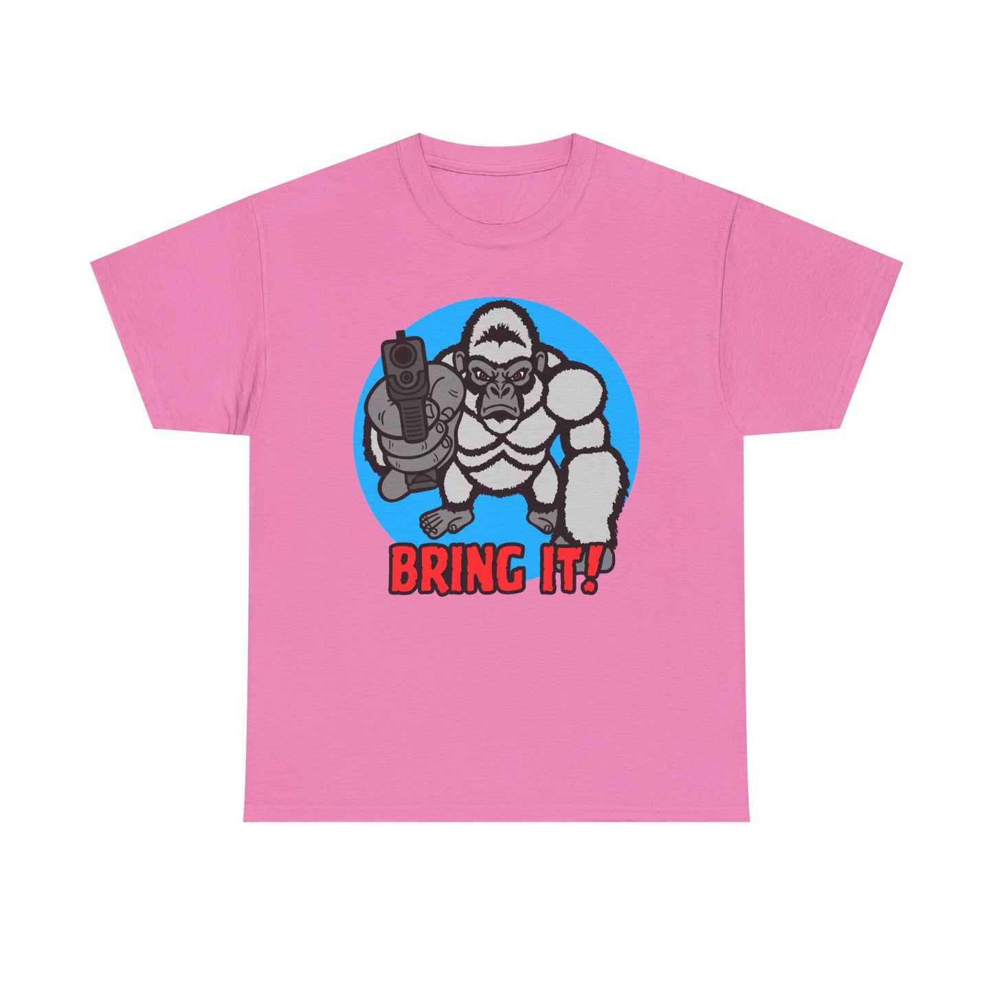 Gorilla with a Glock! Unisex Heavy Cotton Tee (Funny Gorilla)