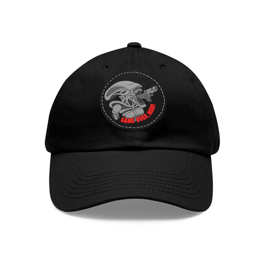 Game Over, Man! Dad Hat with Leather Patch (Round)