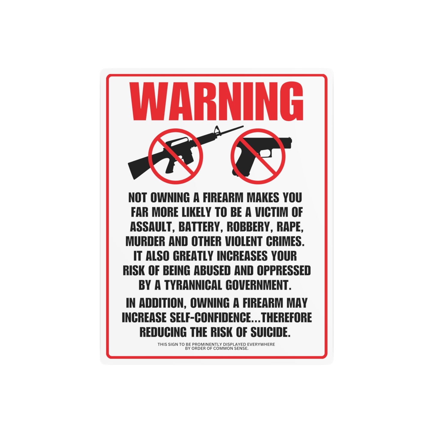 Firearms Safety! Metal Sign