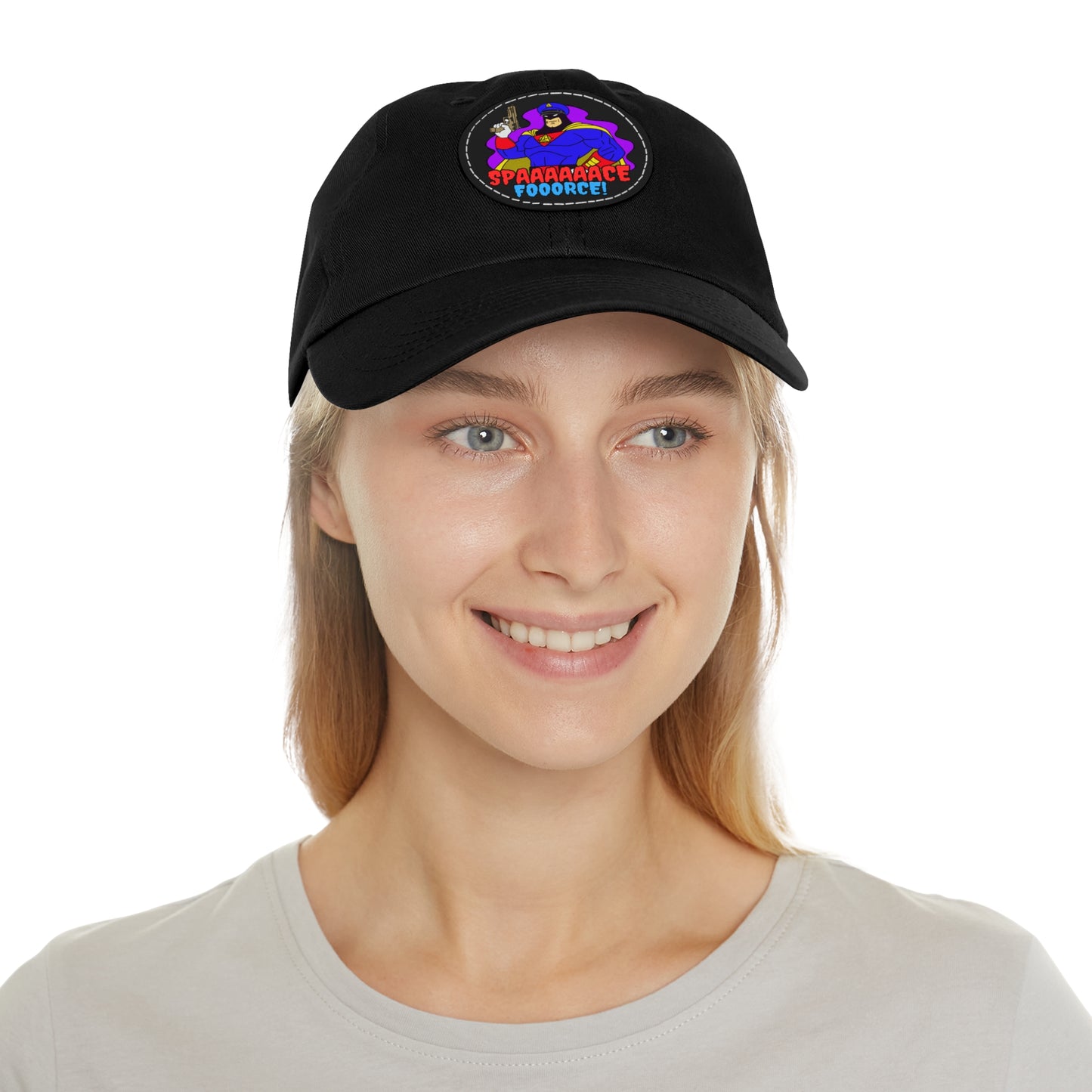 Space Force! Dad Hat with Leather Patch (Round)