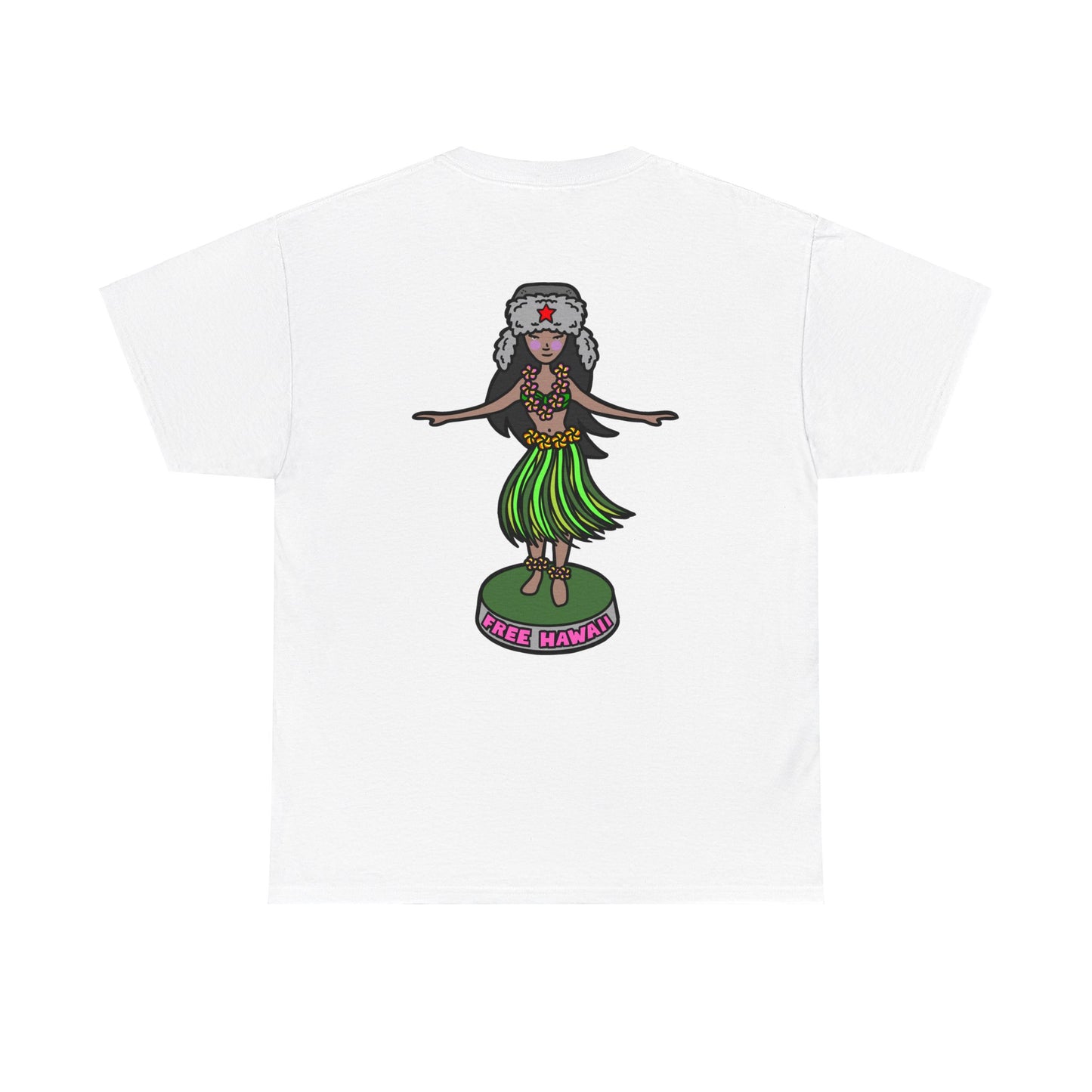 Free Hawaii! (backside print) Unisex Heavy Cotton Tee