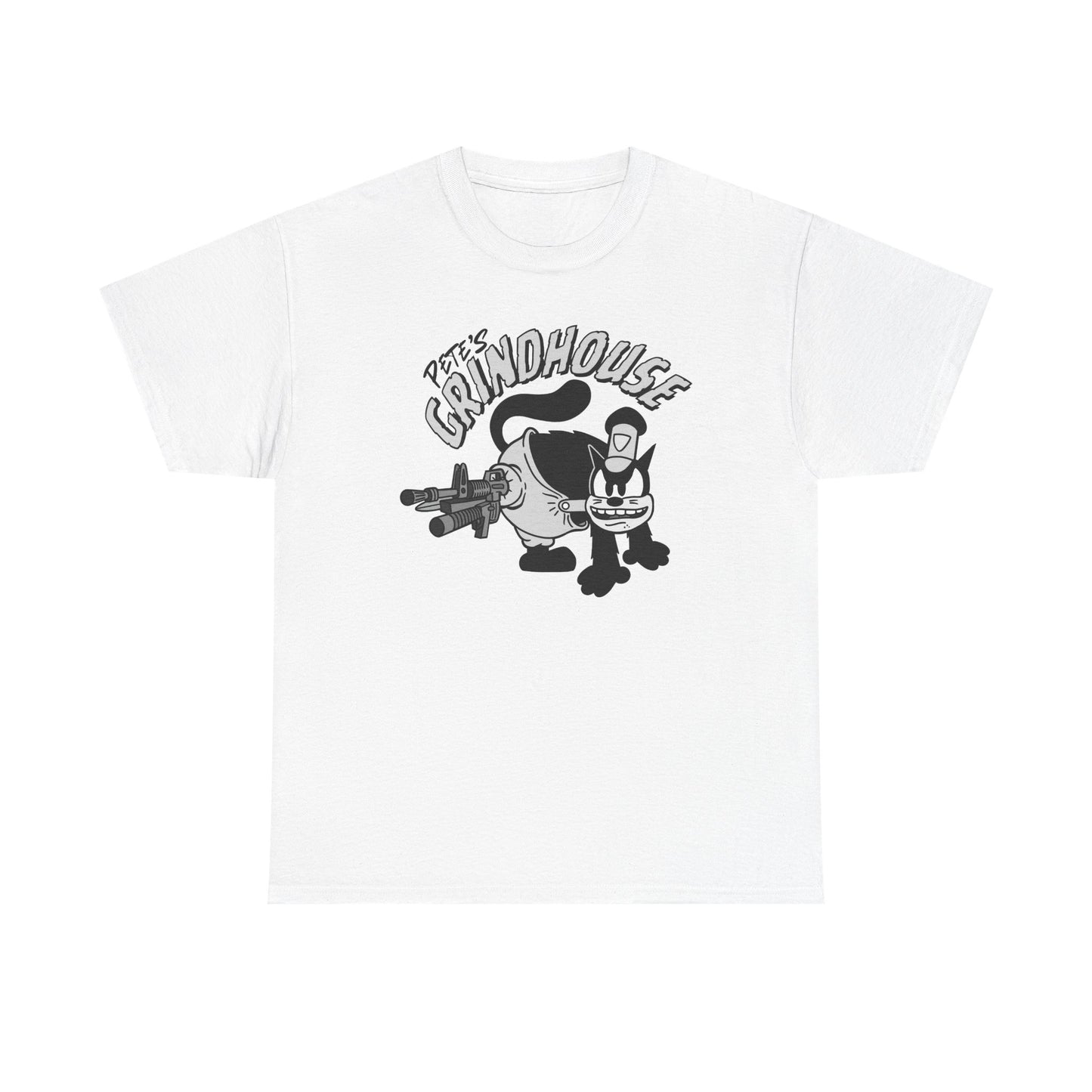 Graphic Heavy Cotton Tee - 'Pete's Grindhouse' Design
