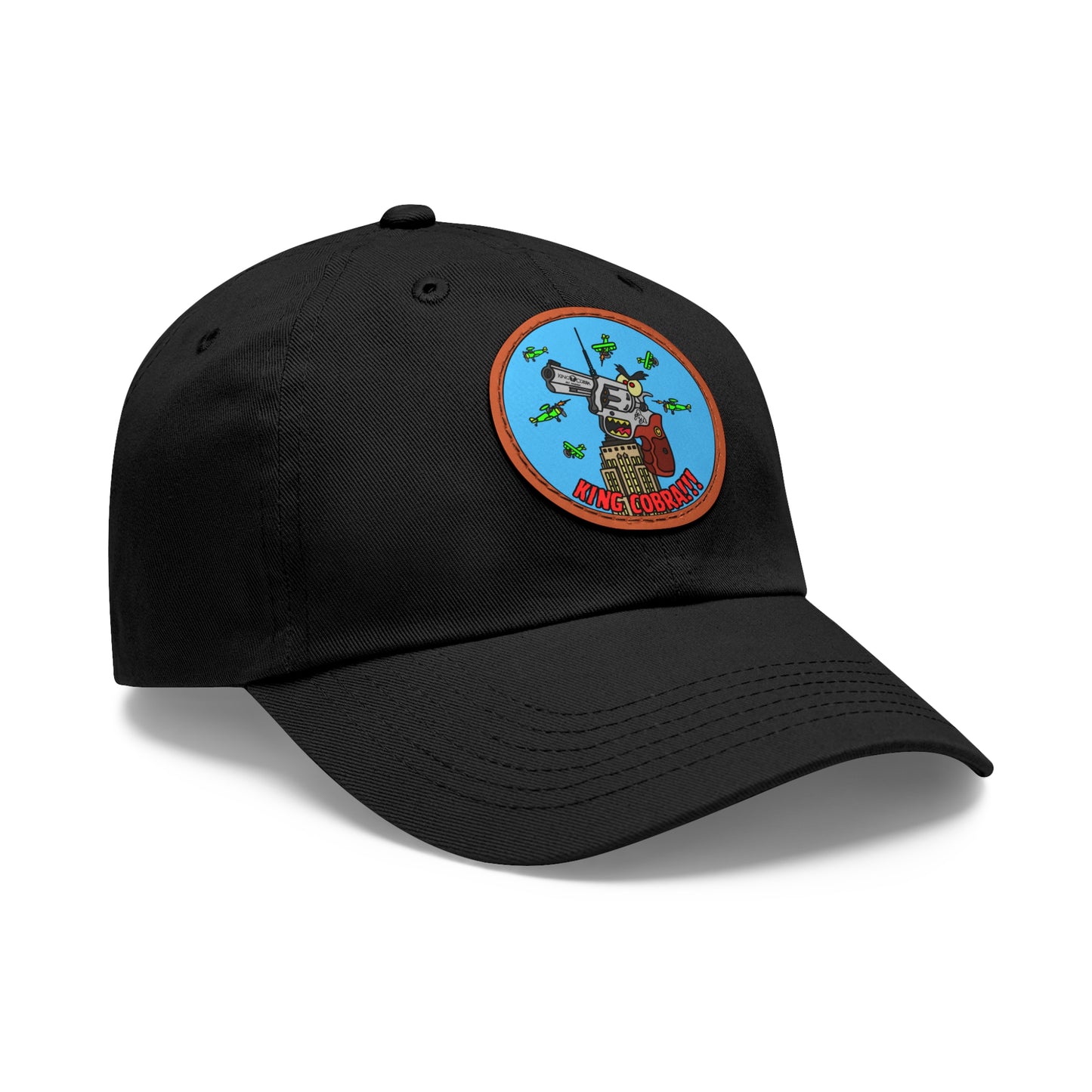 King Cobra!!! Dad Hat with Leather Patch (Round)