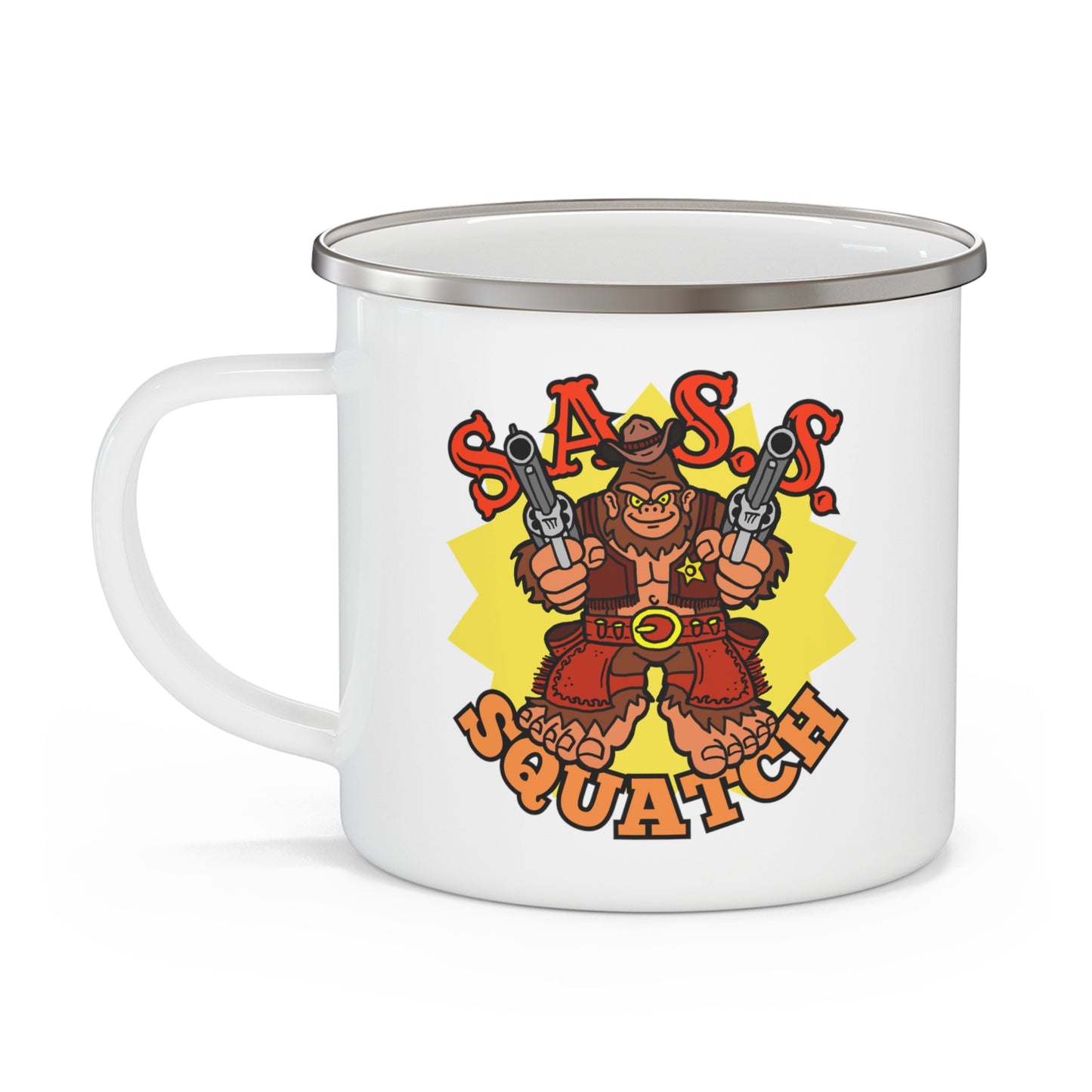 S.A.S.S.-Squatch! Enamel Camping Mug
