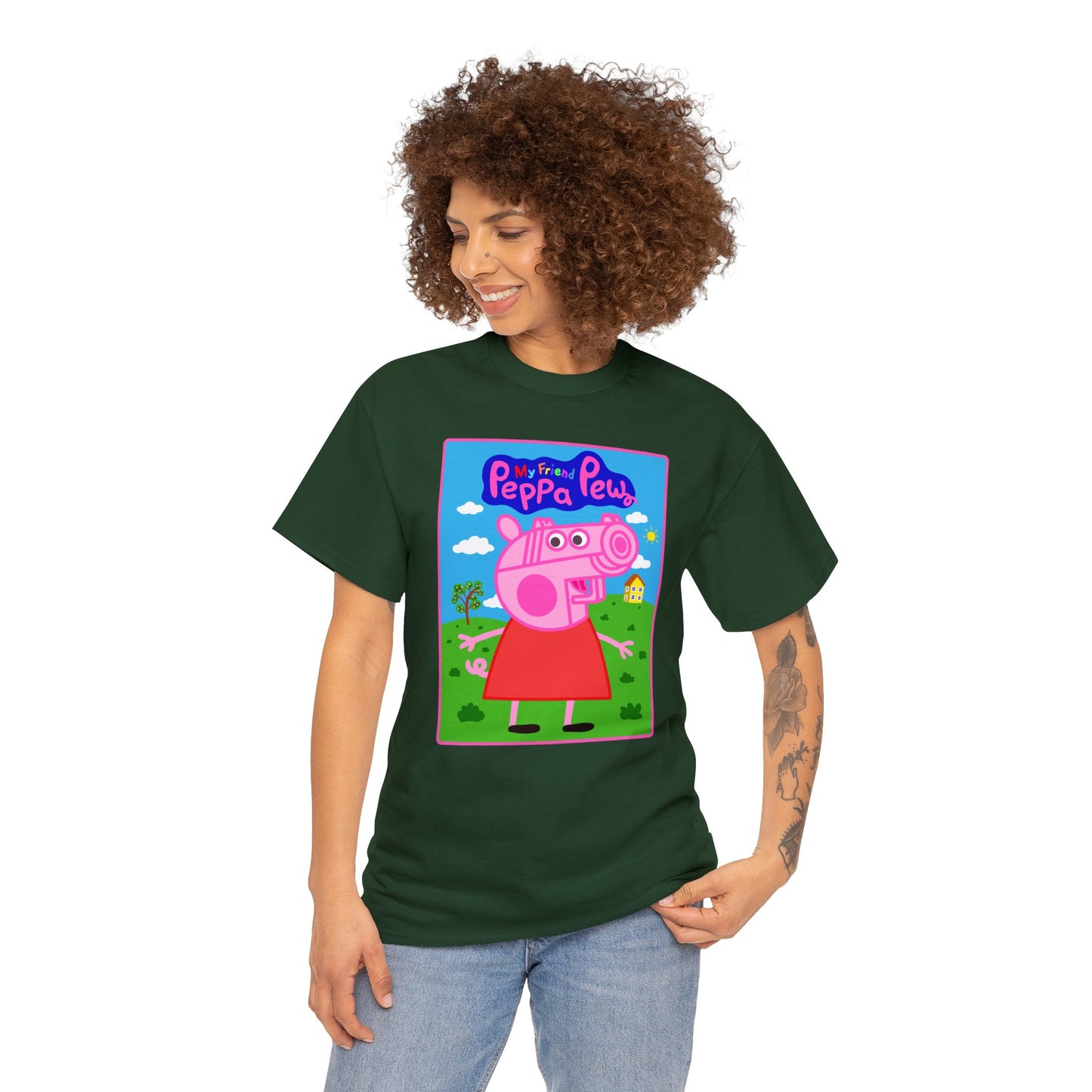 Peppa Pew Unisex Heavy Cotton Tee