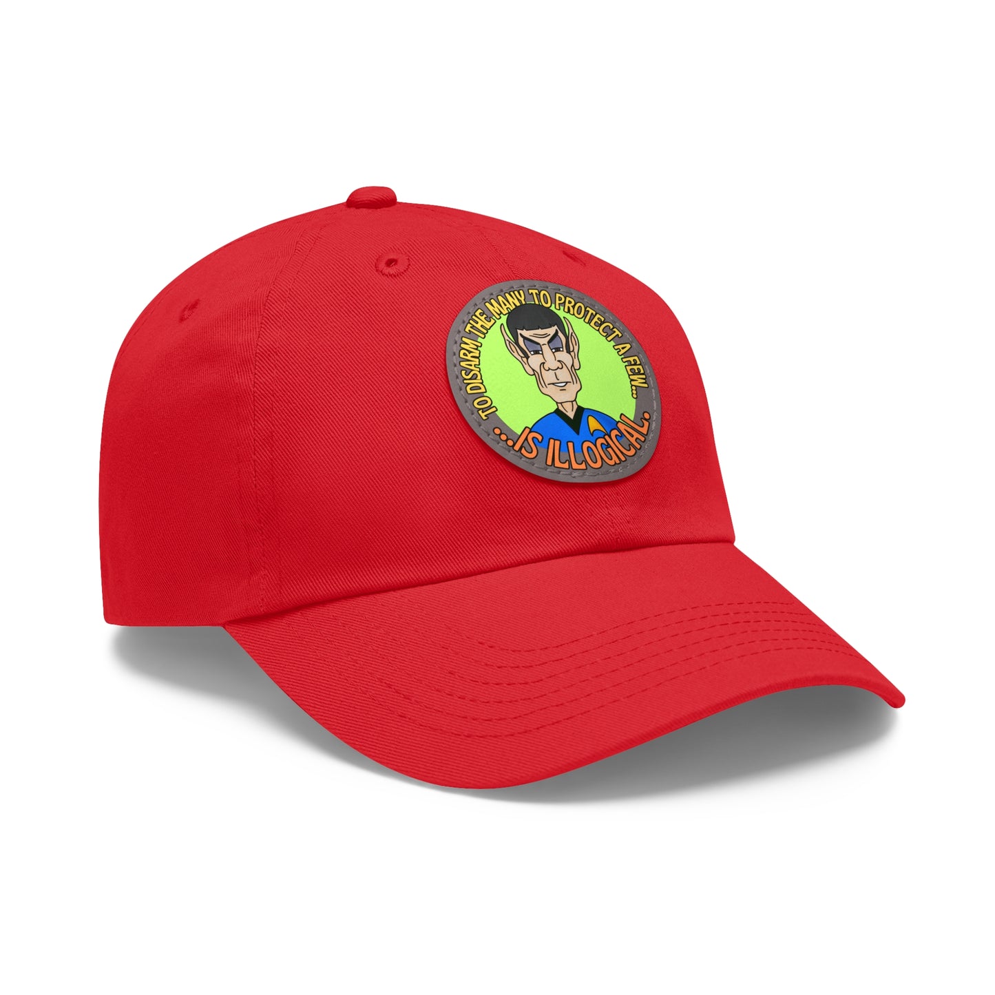 Illogical! Dad Hat with Leather Patch (Round)