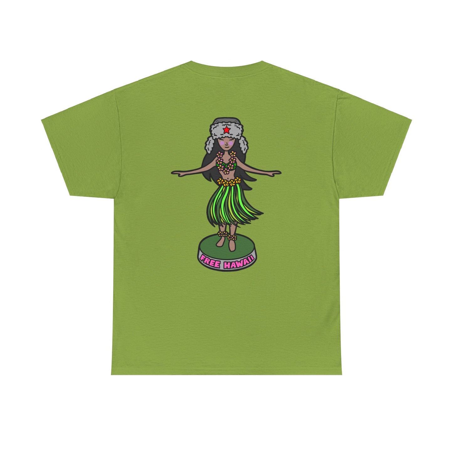 Free Hawaii! (backside print) Unisex Heavy Cotton Tee