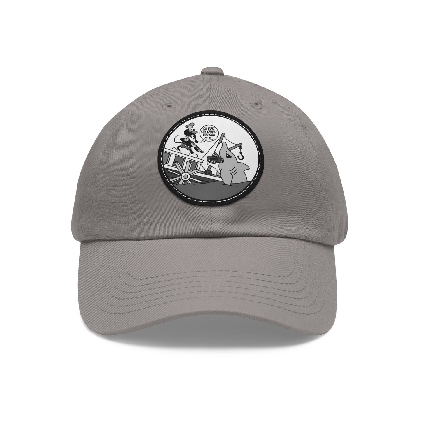 Willie vs. Bruce! Dad Hat with Leather Patch (Round)
