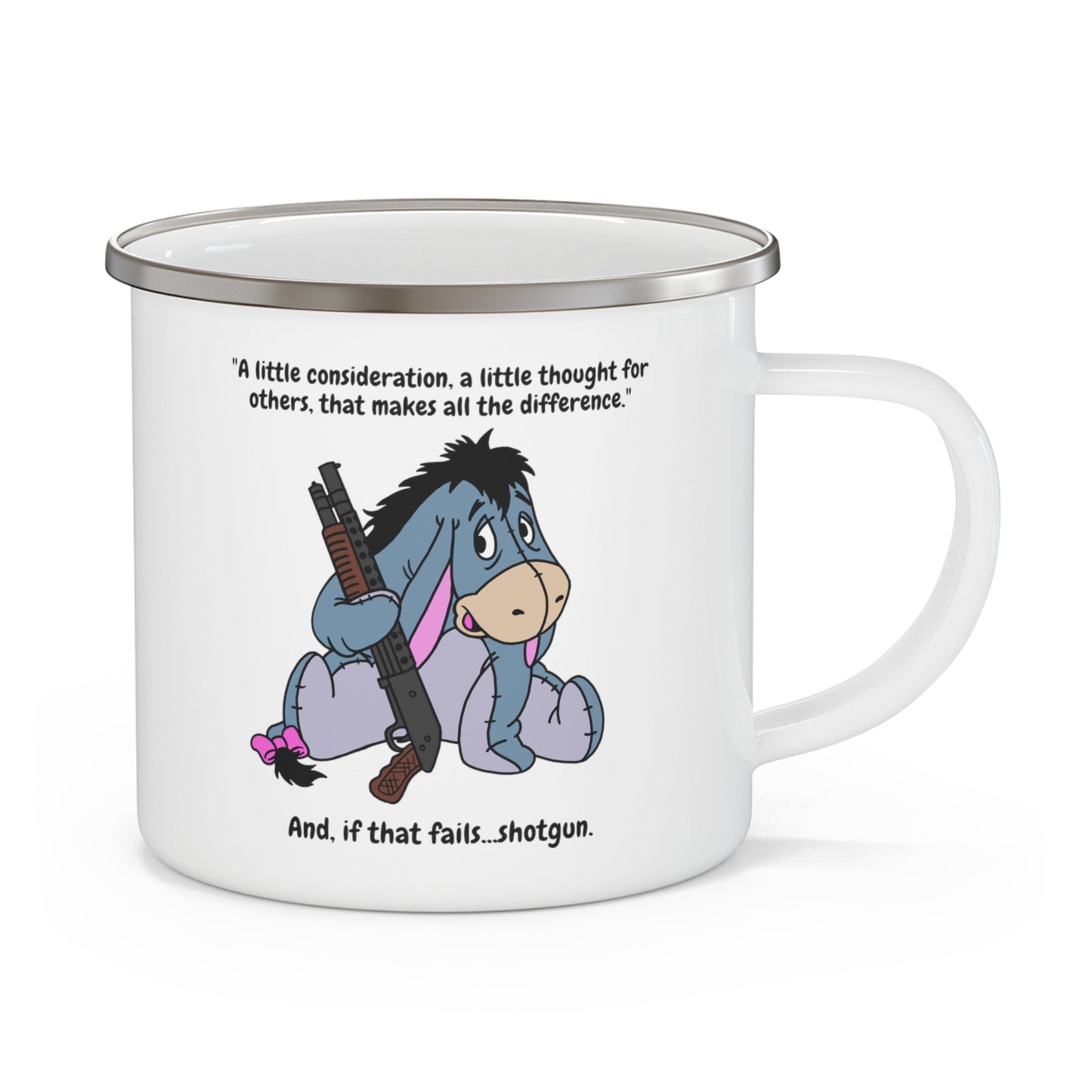 Kinfdness & Shotguns! Enamel Camping Mug