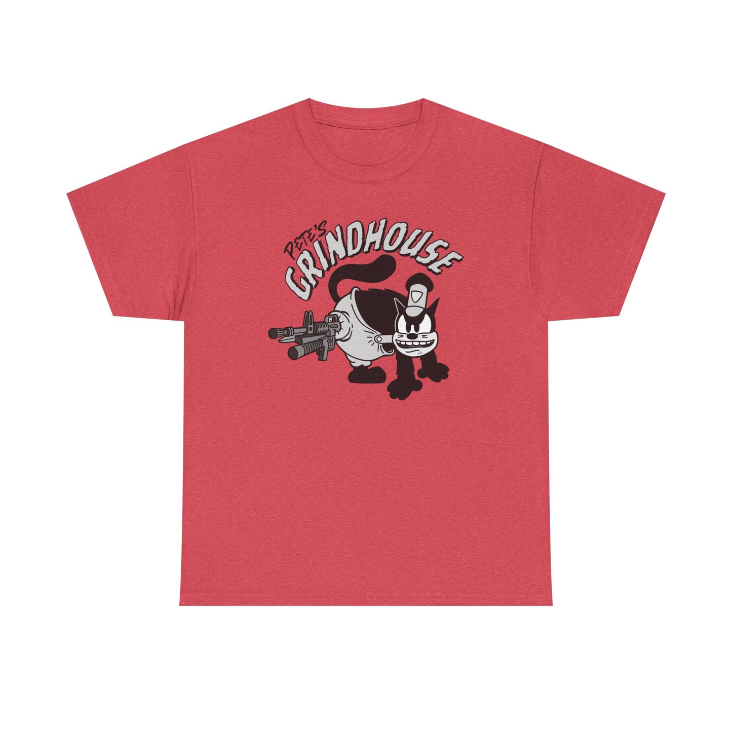 Graphic Heavy Cotton Tee - 'Pete's Grindhouse' Design