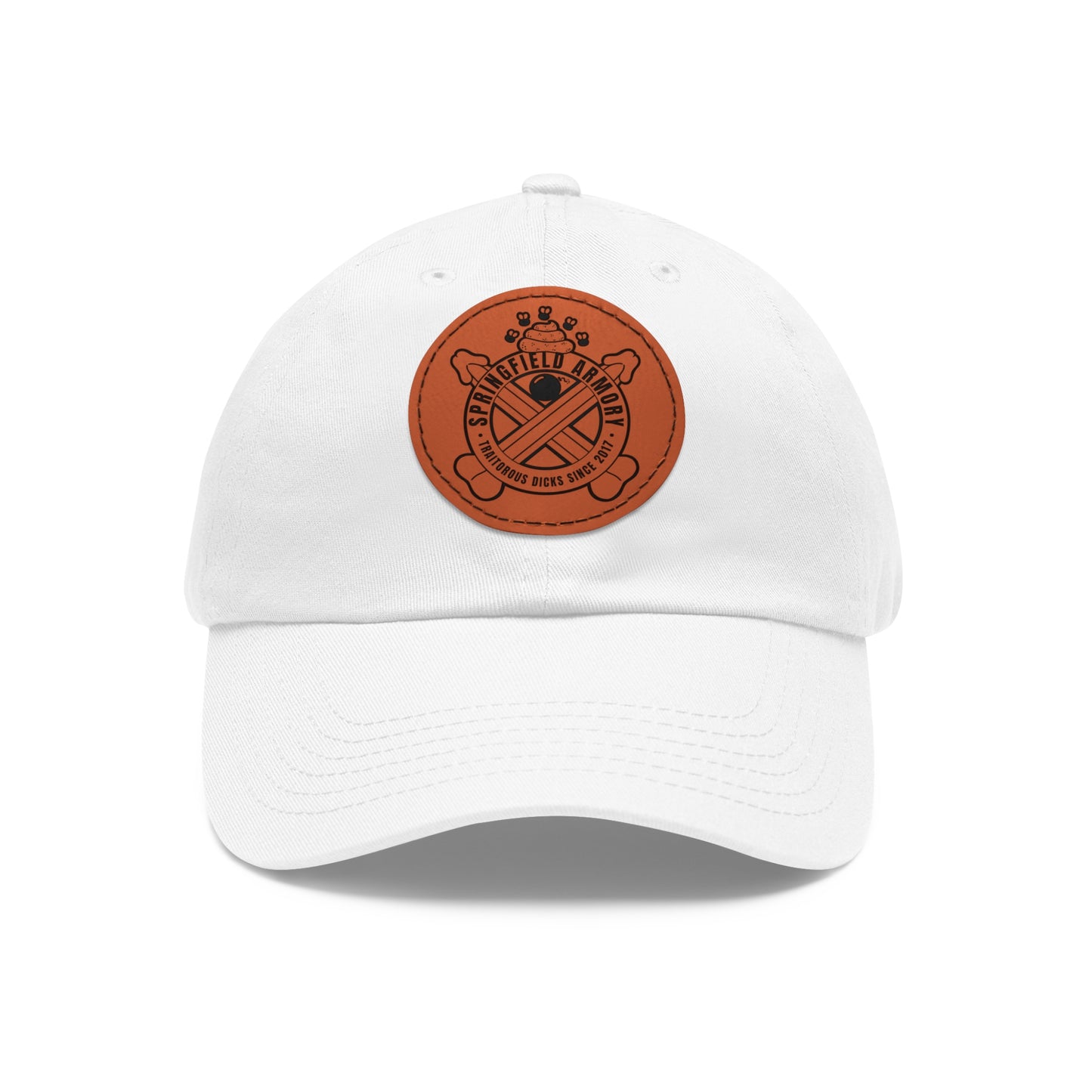 Springfield Dicks! Dad Hat with Leather Patch (Round)