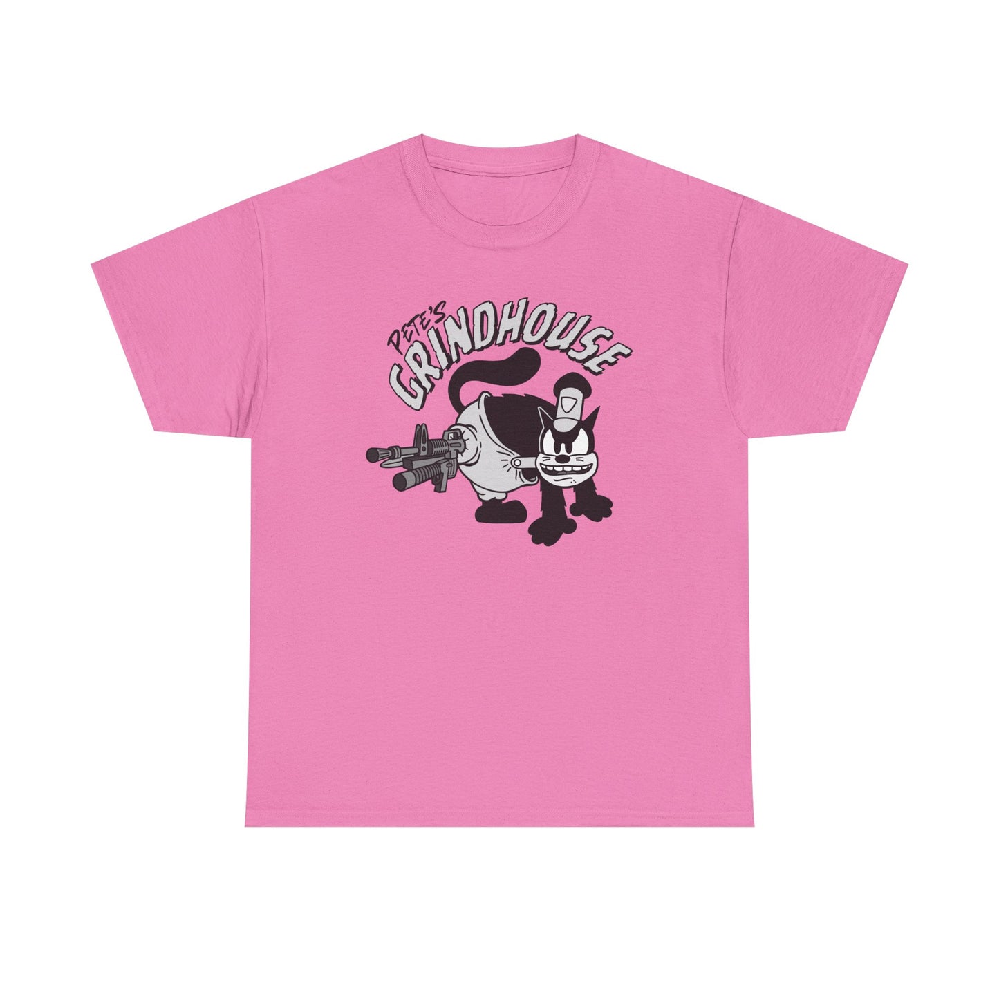 Graphic Heavy Cotton Tee - 'Pete's Grindhouse' Design
