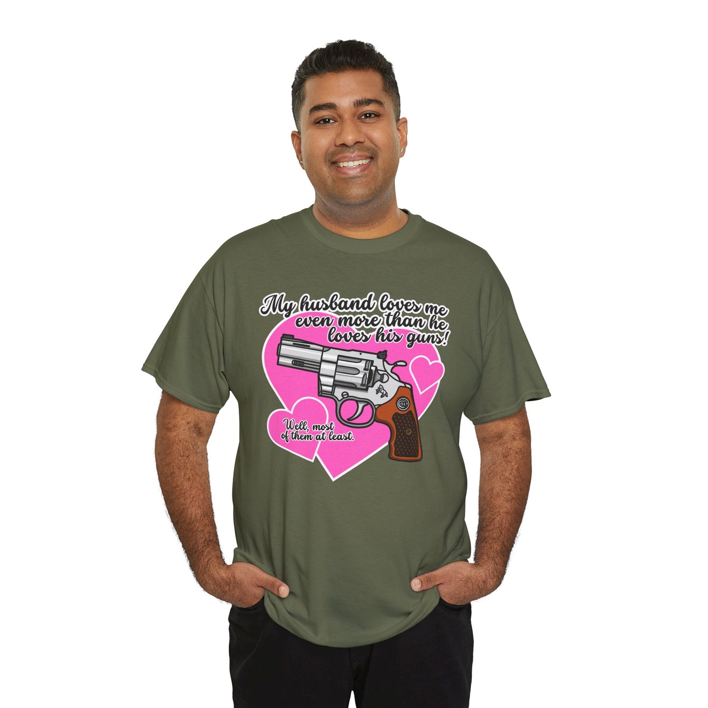 My Husband Loves Me...! Unisex Heavy Cotton Tee