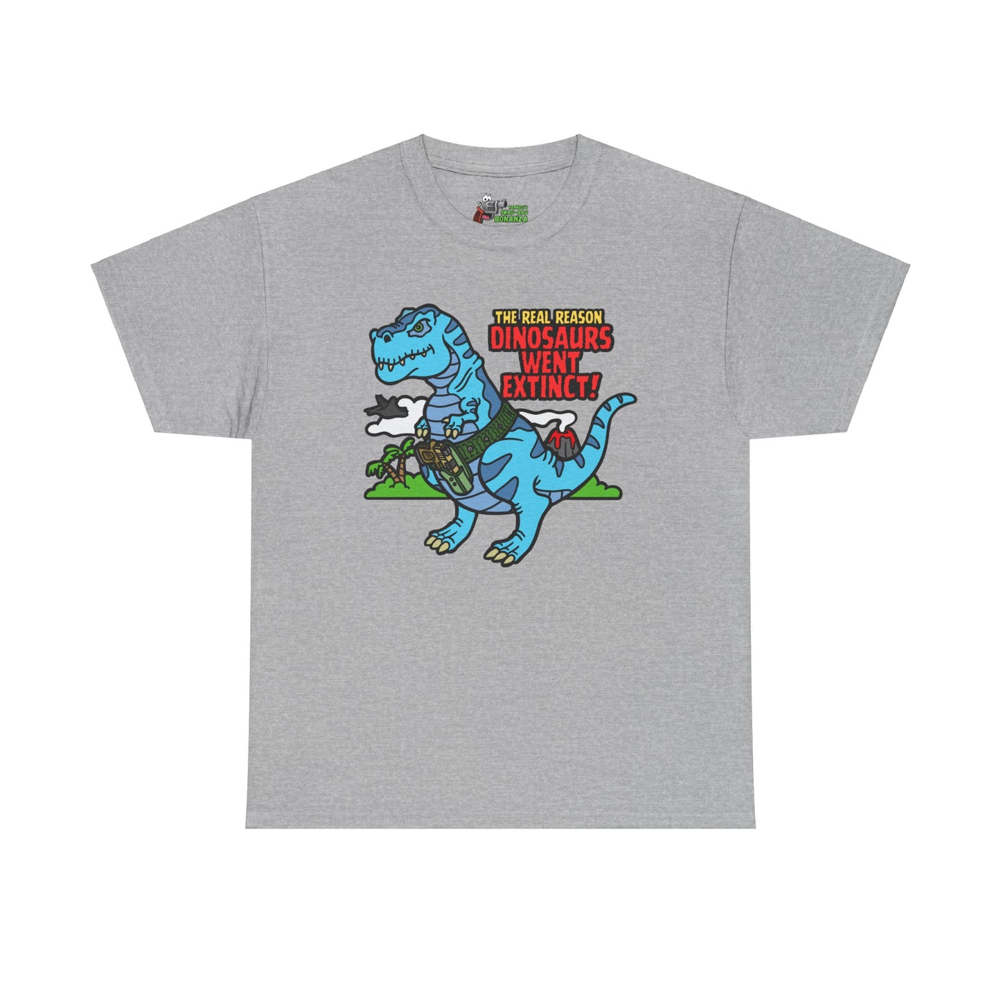 How Dinosaurs Went Extinct! Unisex Heavy Cotton Tee