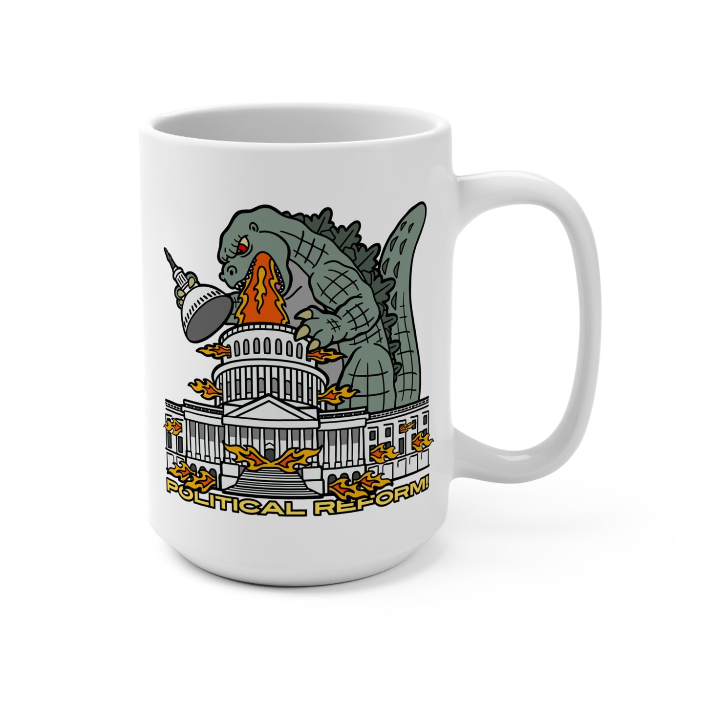 Godzilla - Political Reform! 15oz. mug