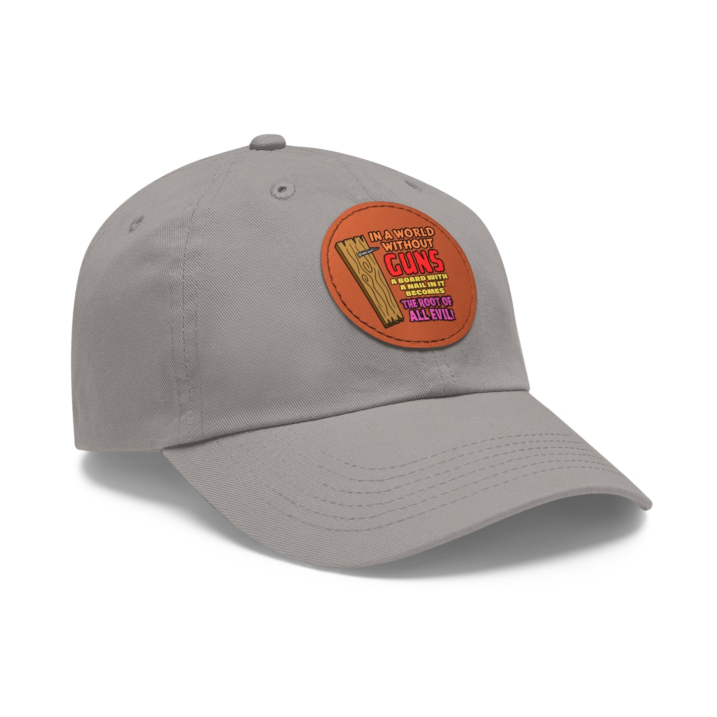 Root of All Evil! Dad Hat with Leather Patch (Round)