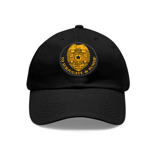 Subjugate & Punish! Dad Hat with Leather Patch (Round)